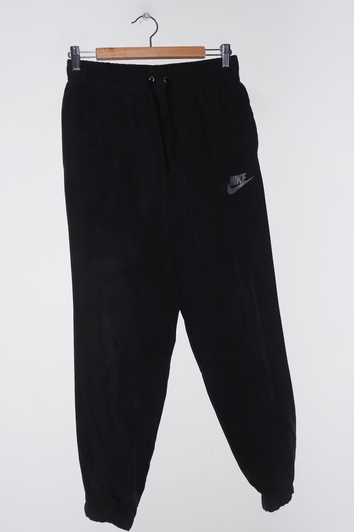 Nike Swoosh Baggy Black Track Pants (28-30/8-10)