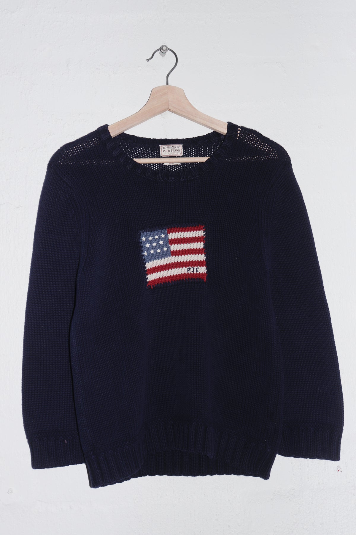 Polo Ralph Lauren USA Flag Thick Knitted Heavyweight Sweater (Rare) (S/S-M)