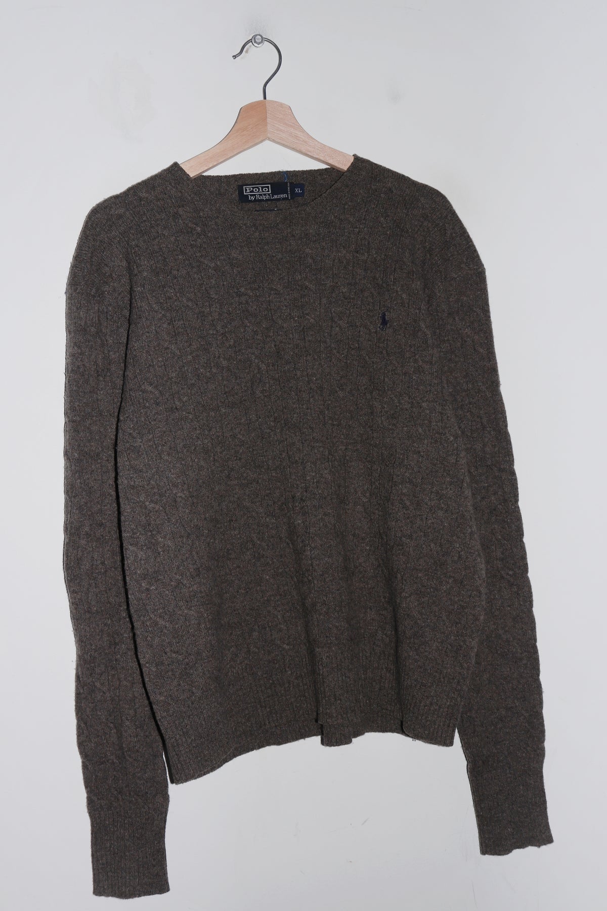 Polo Ralph Lauren Embroidered Logo Dark Grey Knitted Sweater (L)