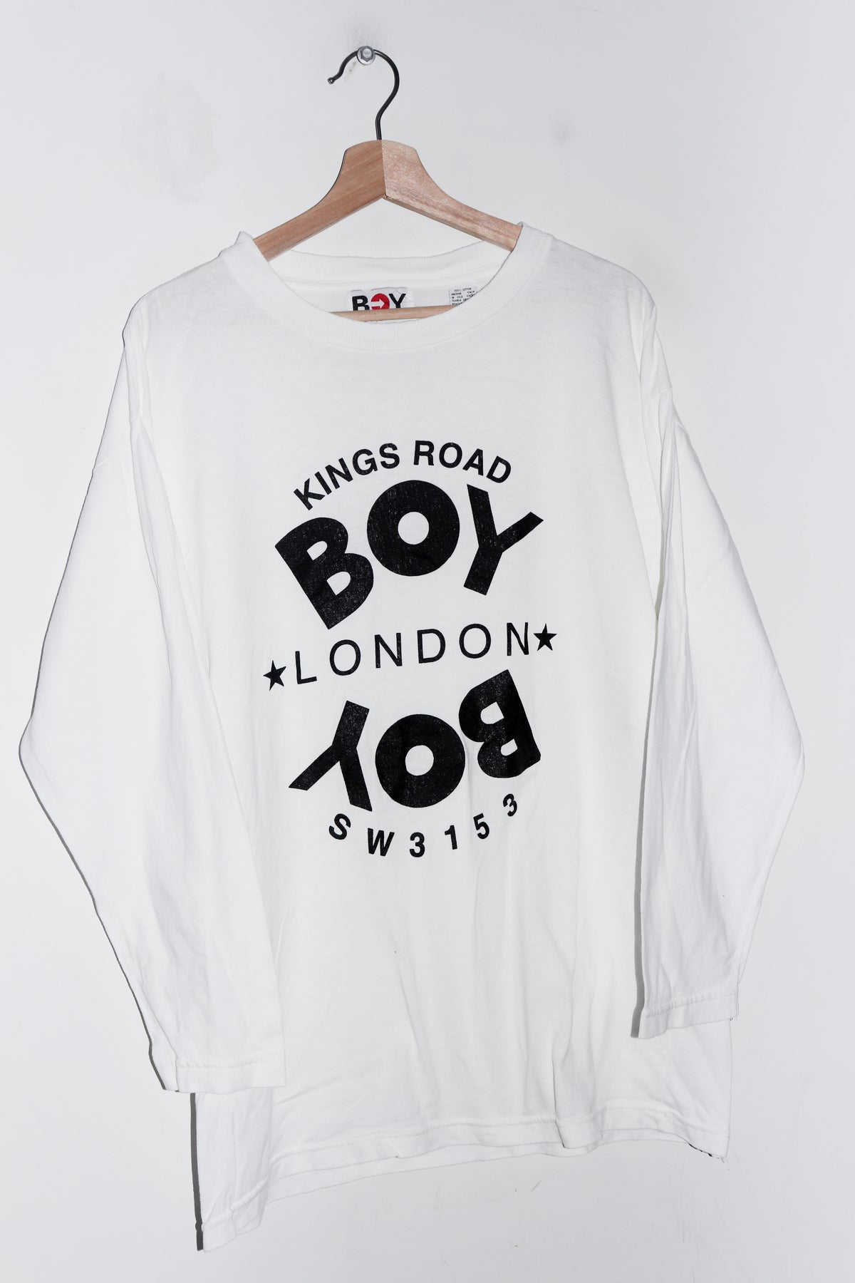 Vintage Boy London Graphic White Long Sleeve (M-L)
