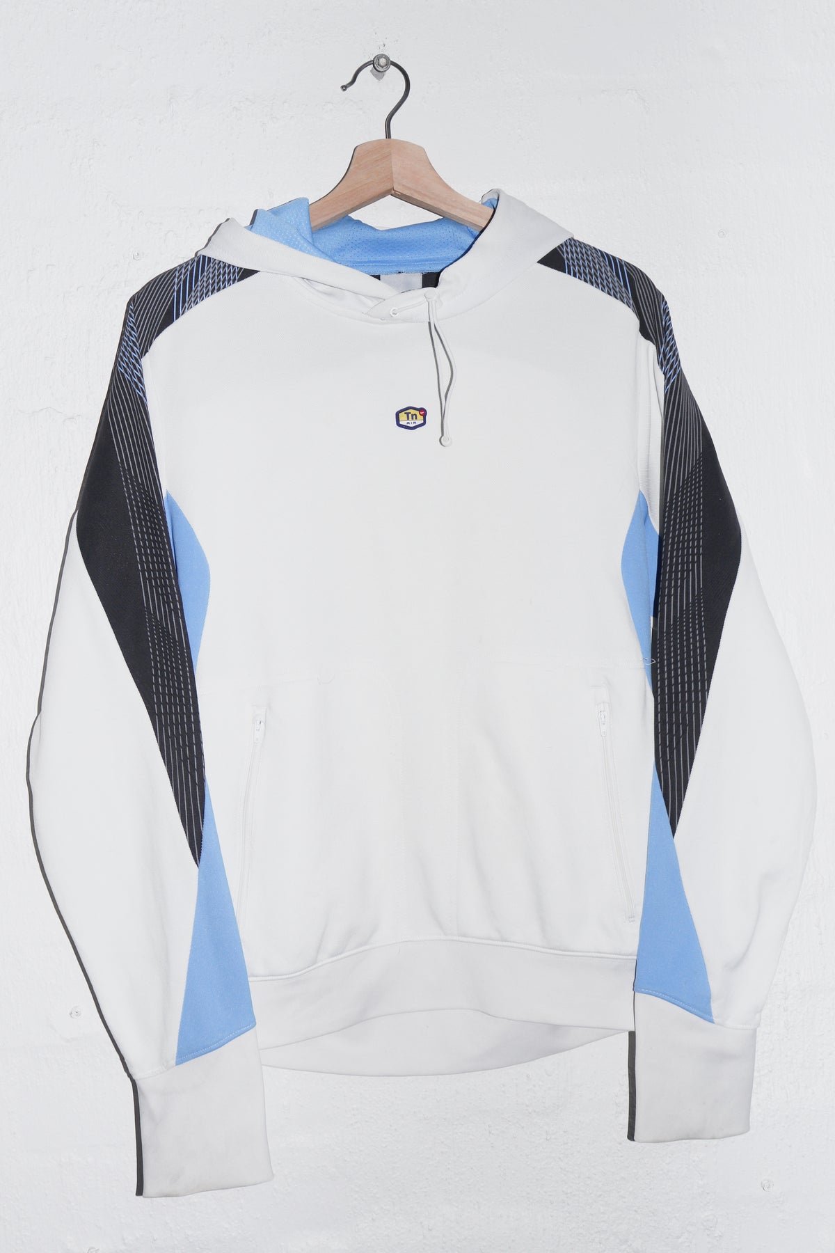 Vintage Nike TN Rubber Logo White Hoodie (Rare) (M)