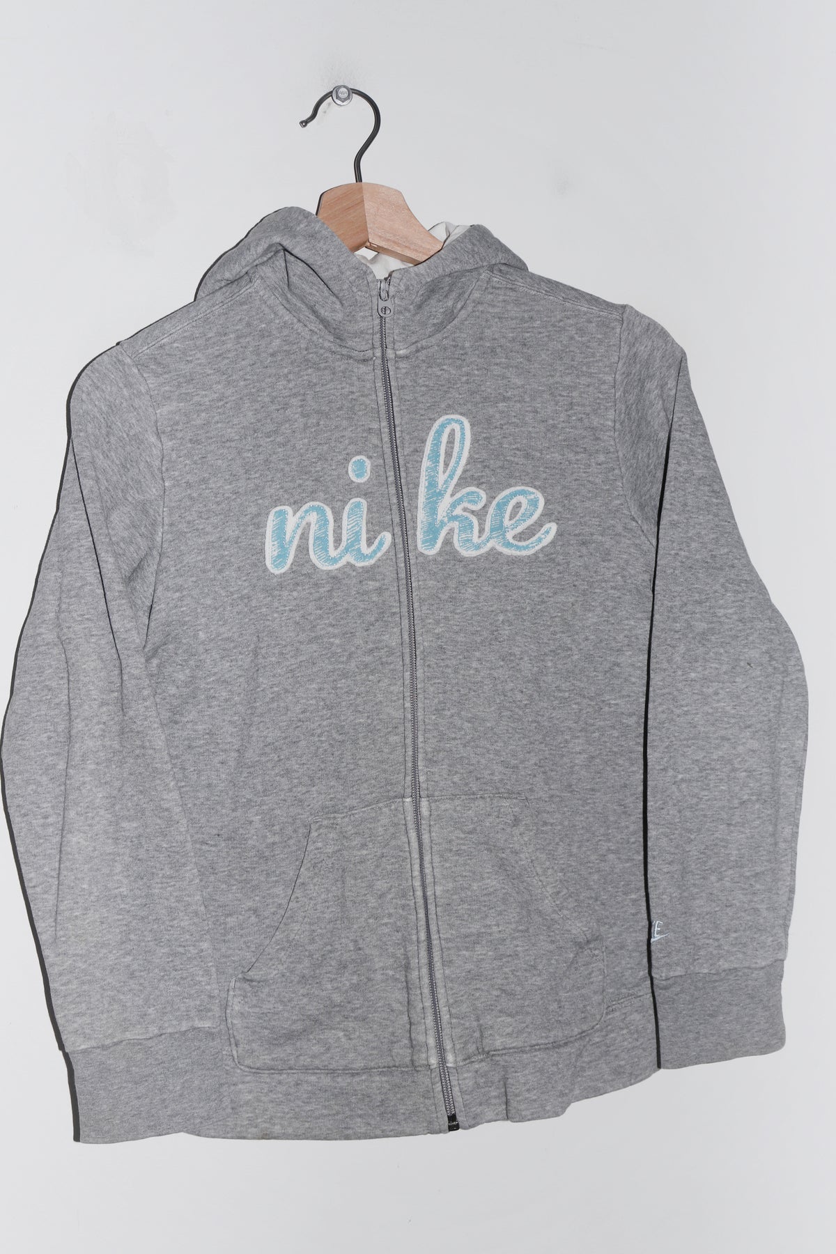 Vintage 2000s Nike Embroidered Spellout Cotton Hooded Jacket (S-M)