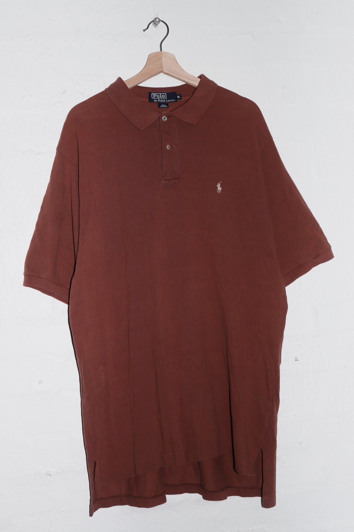 Polo Ralph Lauren Embroidered Logo Thick Brown Polo (XL+)