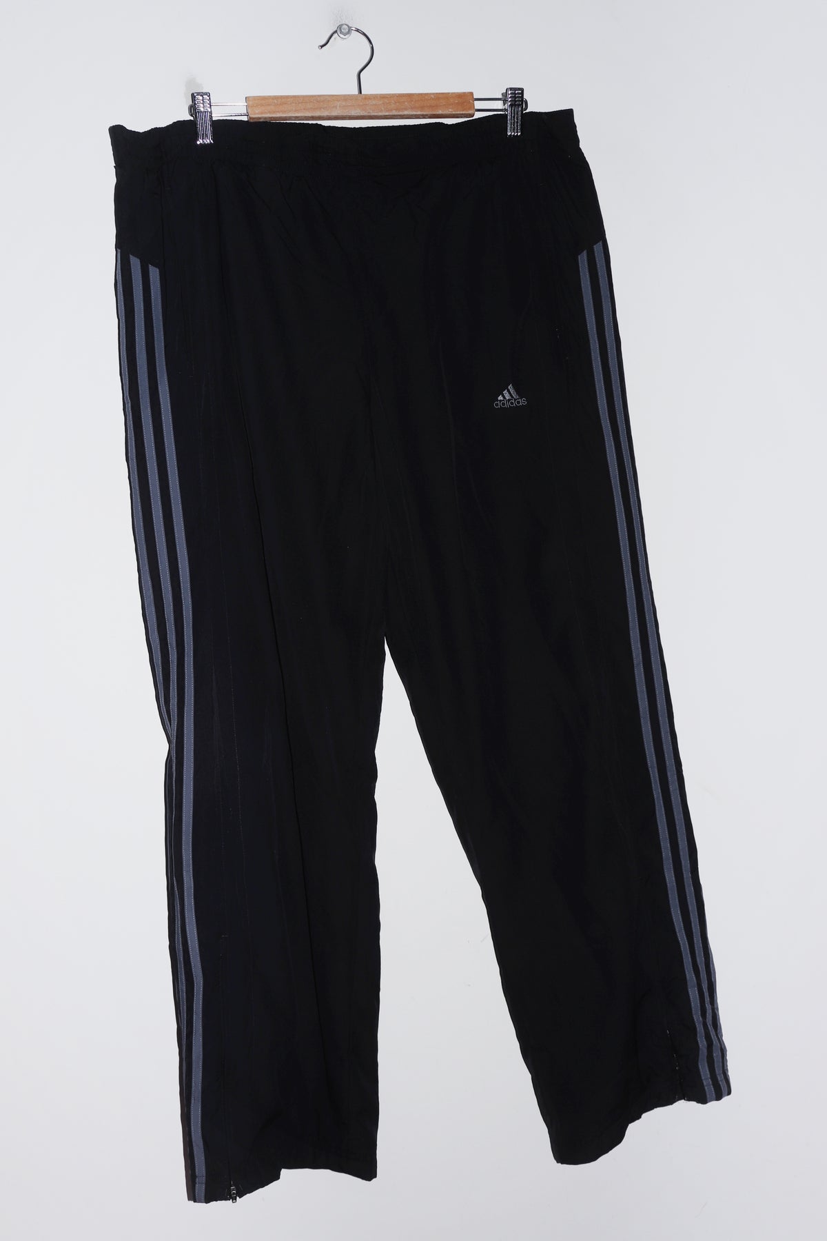 Vintage Adidas Embroidered Logo Black Track Pants (36-38)