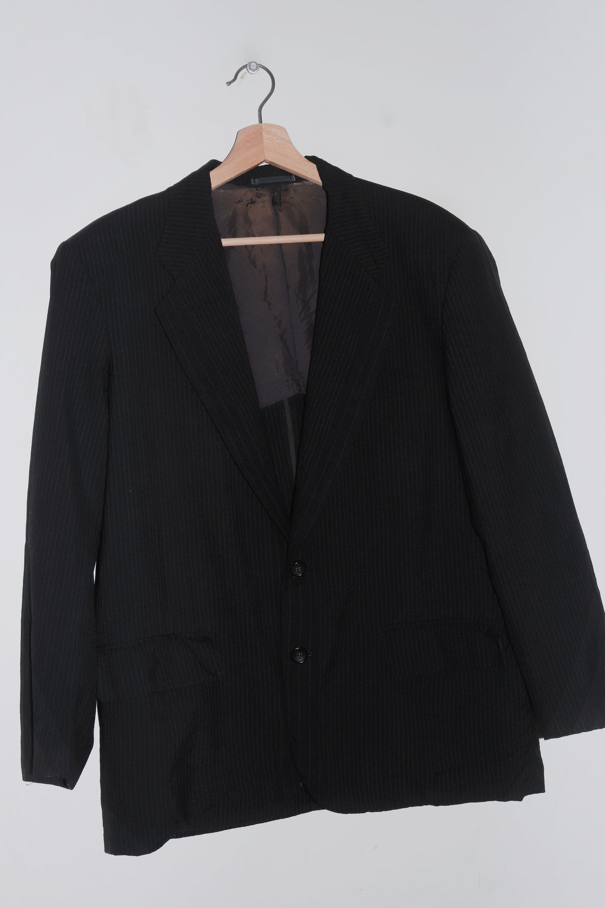 Vintage COMME des Garcons Homme Dark Grey Striped Blazer (M-L)