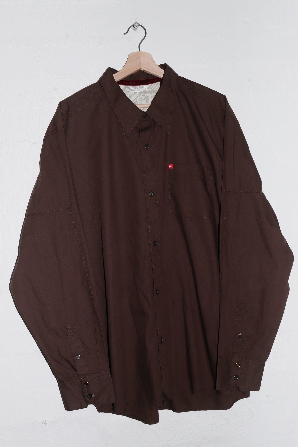 Vintage Quiksilver Brown Button Shirt (XL)