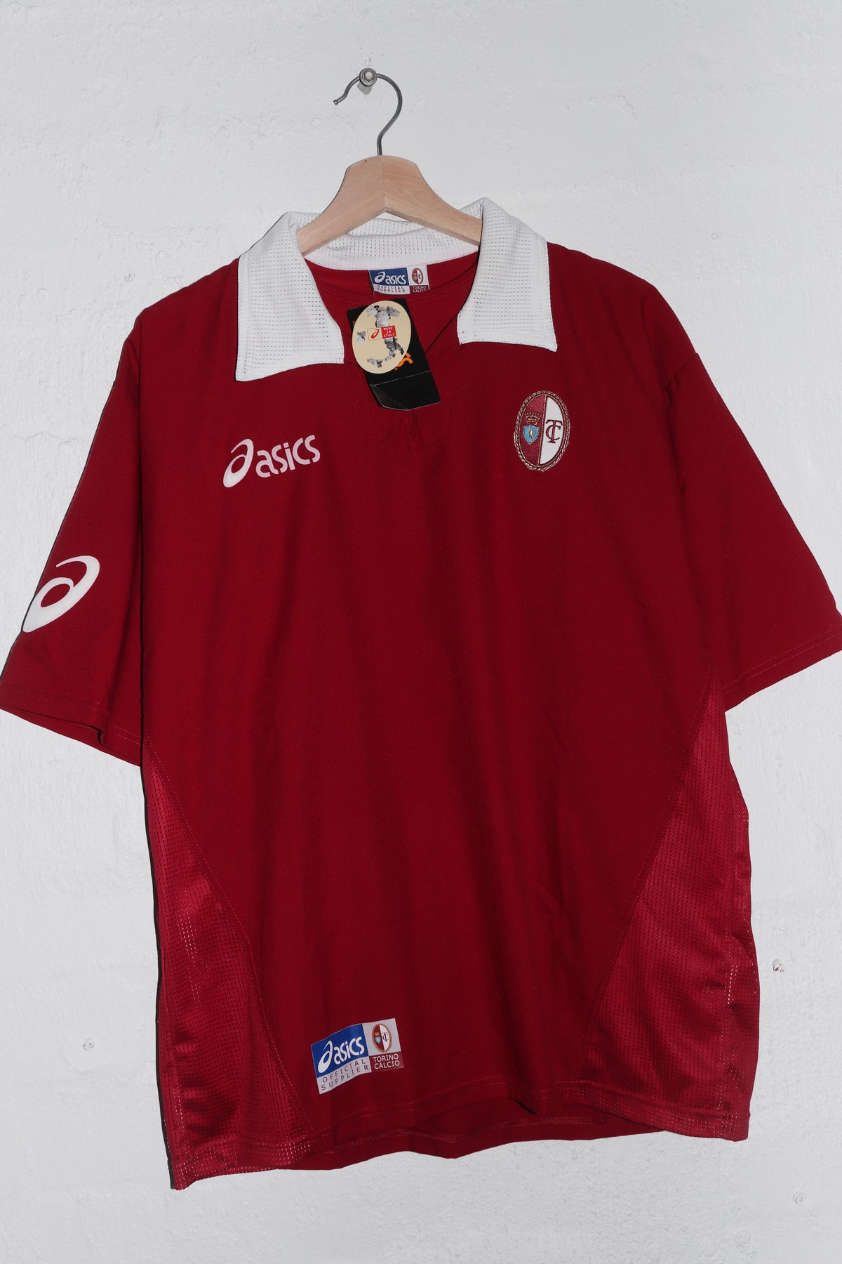 (DEADSTOCK) 2003-04 Asics Torino Home Kit Player Issue Jersey (L)