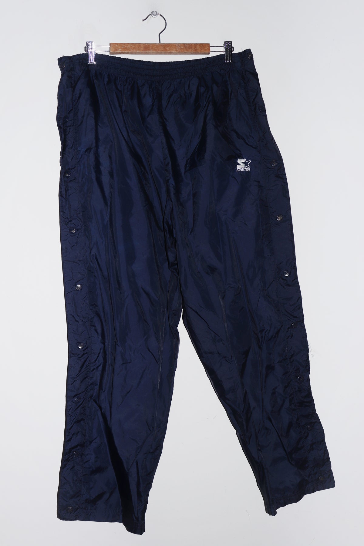 Vintage Starter Embroidered Logo Navy Baggy Track Pants (34-36/14-16)