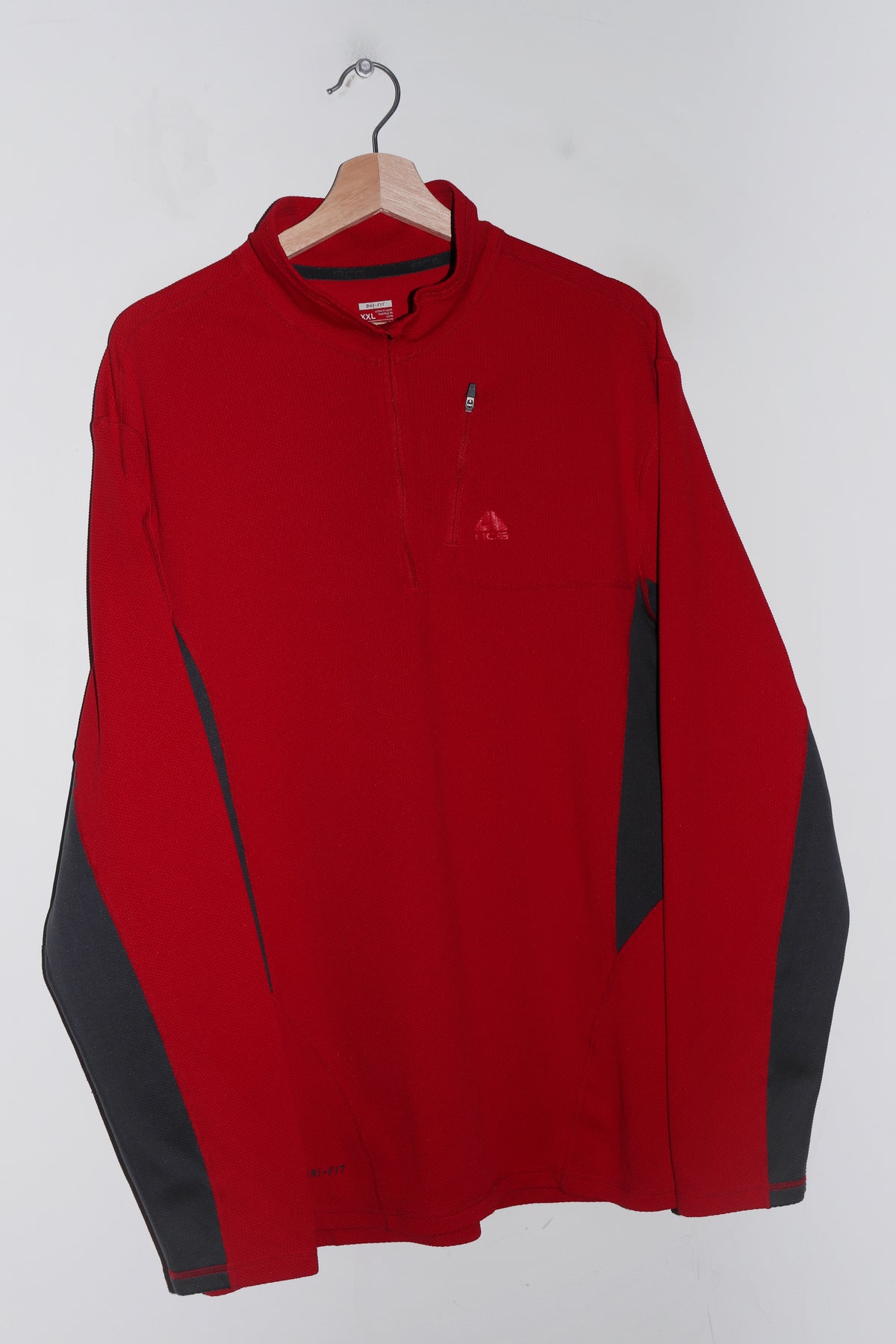 Vintage Nike ACG Embroidered Lung Logo Quarter Zip Waffle Knit Long Sleeve (XL)