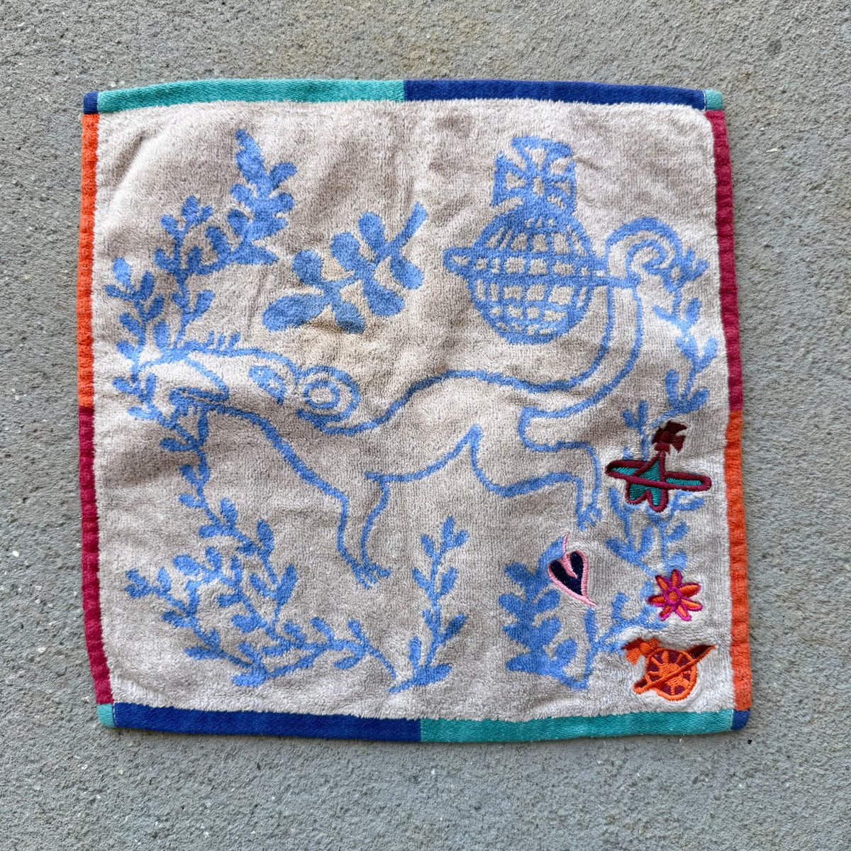 Vivienne Westwood Embroidered Logo Full Print Graphic Face Towel
