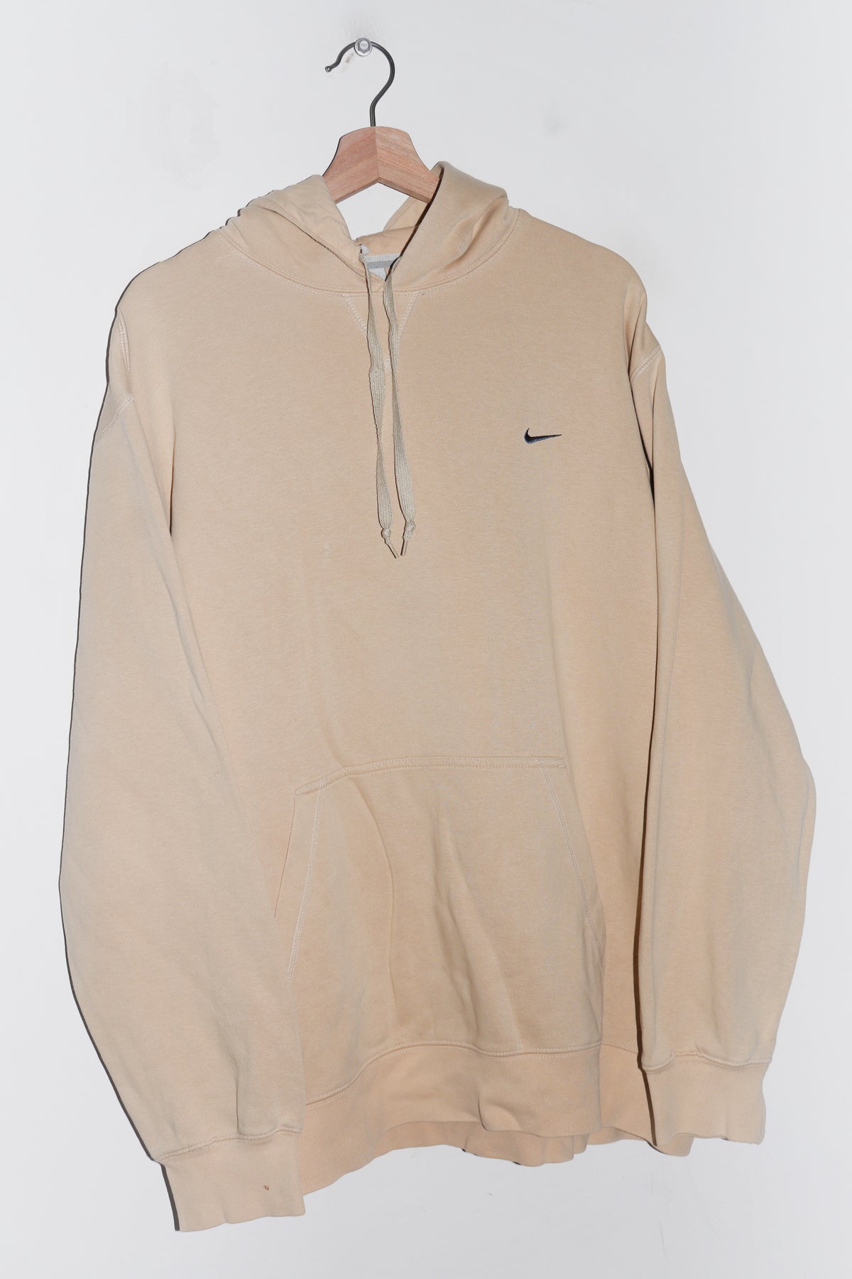 Vintage Nike Embroidered Mini Swoosh Sand Hoodie (XL)