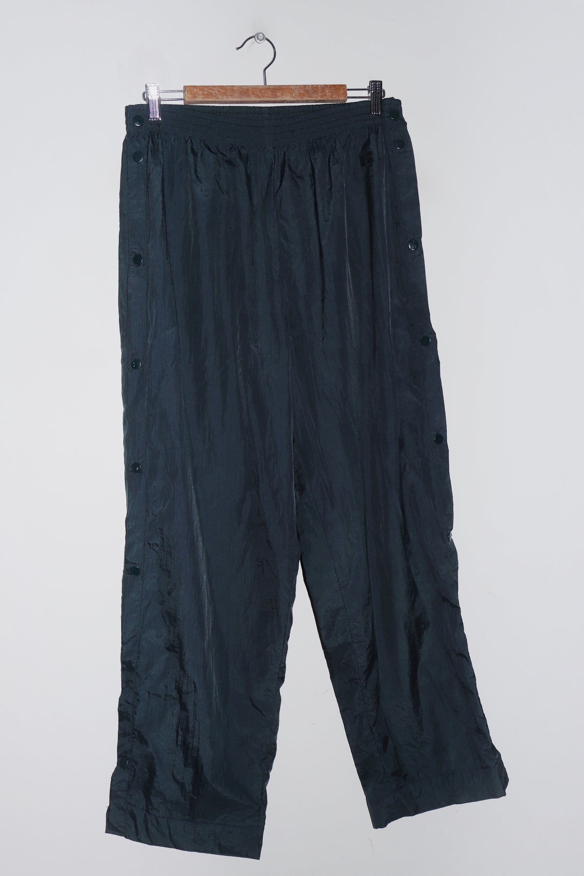 Vintage Russel Athletic Logo Dark Teal Snap Button Baggy Track Pants (32-34)