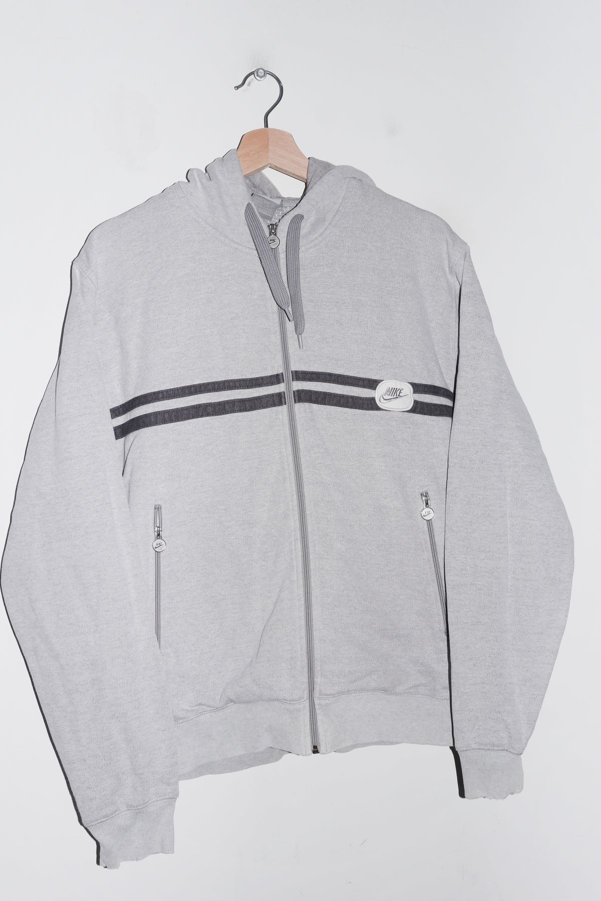 Vintage Nike Swoosh Thick Cotton Hooded Jacket (M)