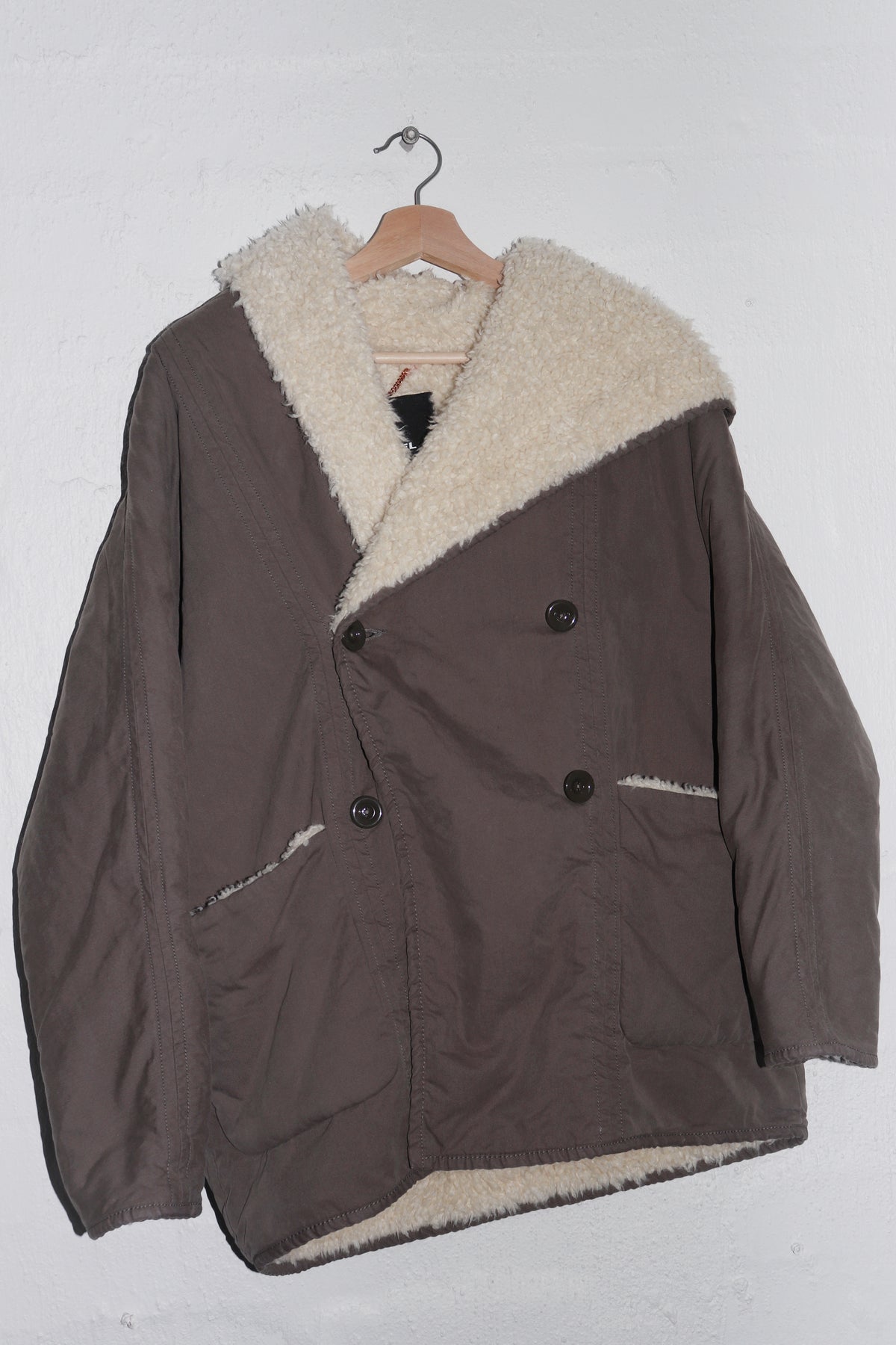 Old School Diesel Thick Sherpa Lined Hooded Outerwear Jacket (M/M-L)