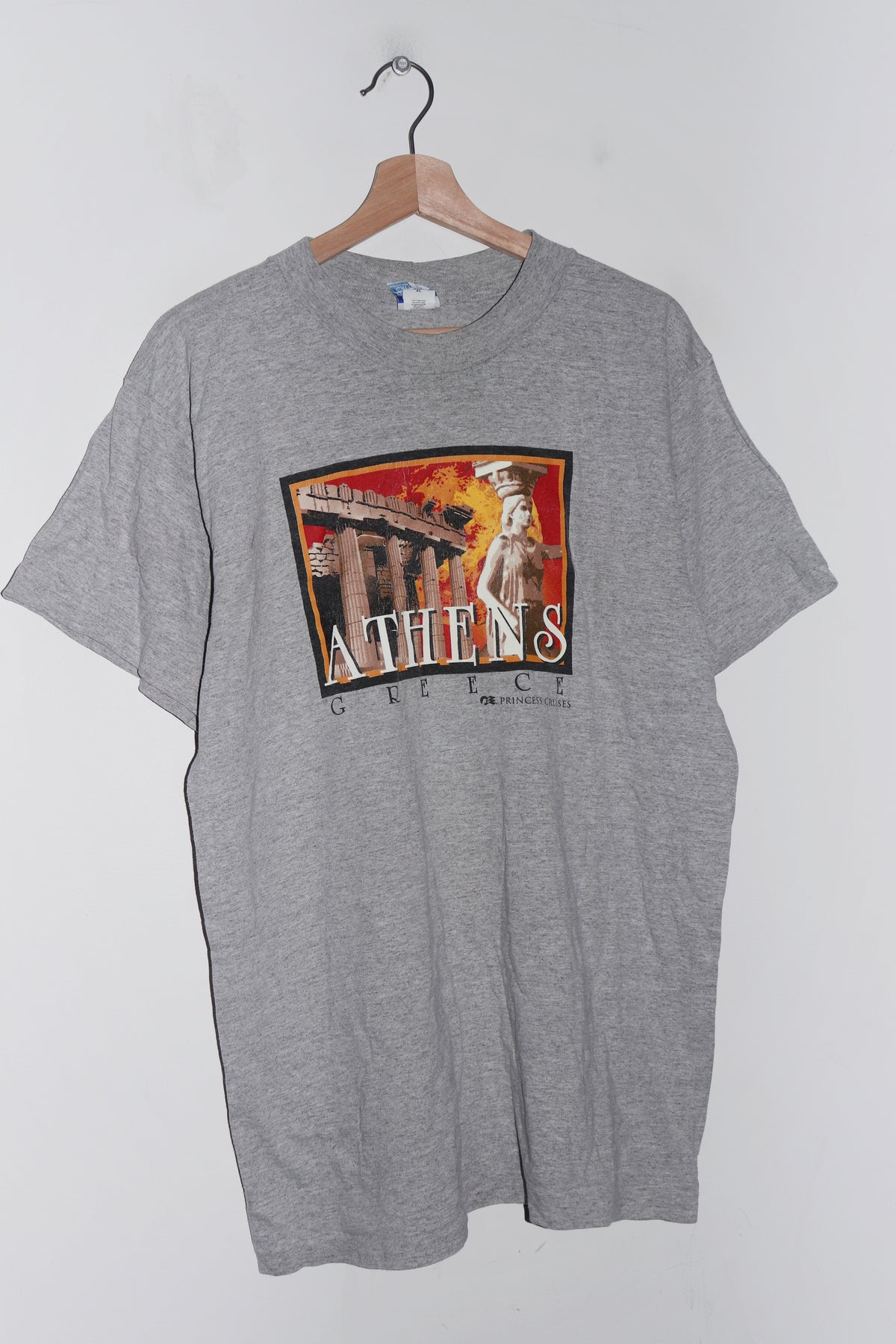 Vintage 90s Athens Greece Graphic Tee (L)