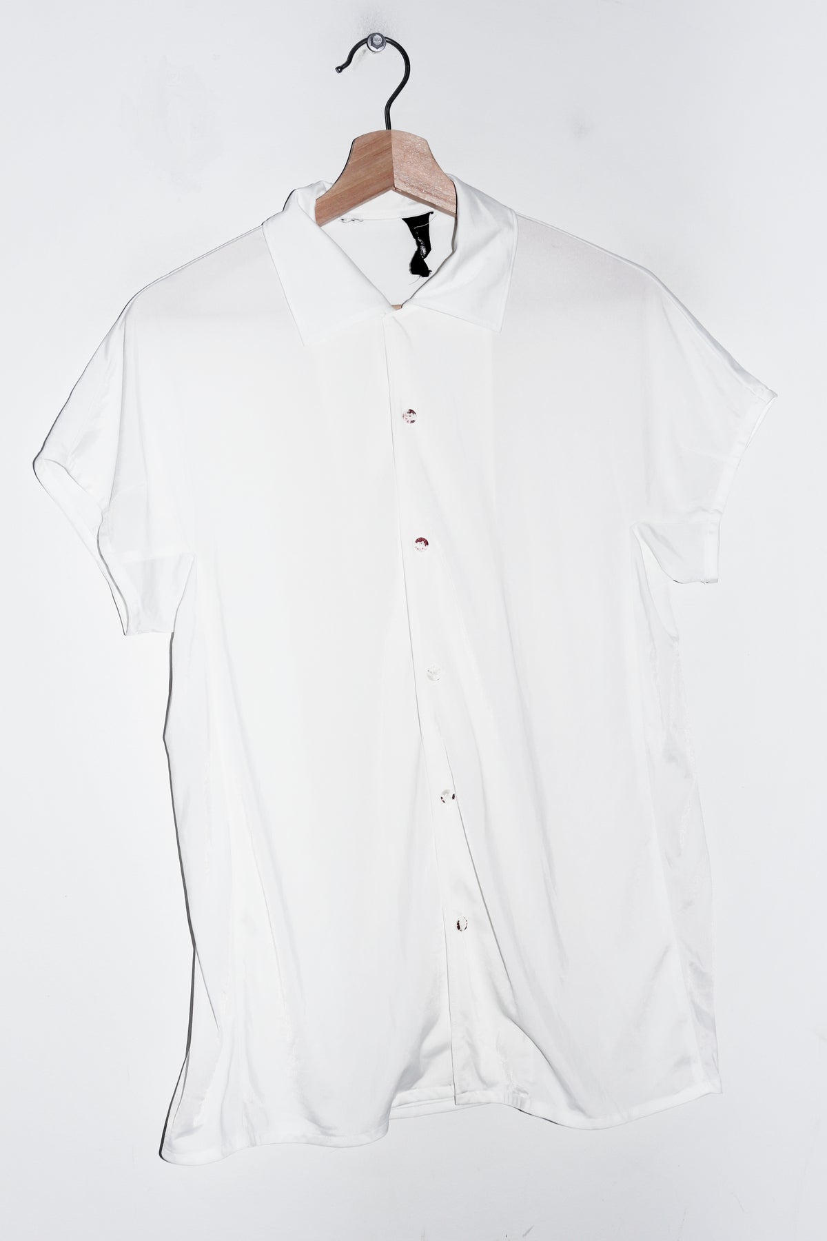 AD1993 COMME des Garçons Tricot White Silky Button Up Shirt (Rare) (M-L)