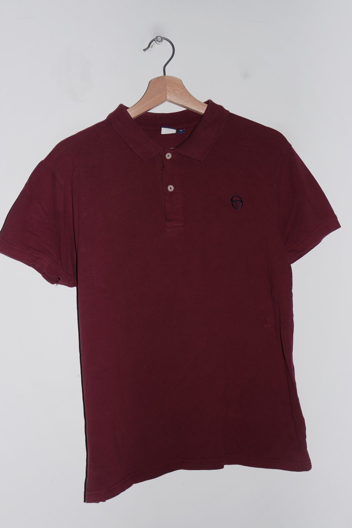 Vintage Sergio Tacchini Embroidered Logo Thick Cotton Polo (S-M/M)