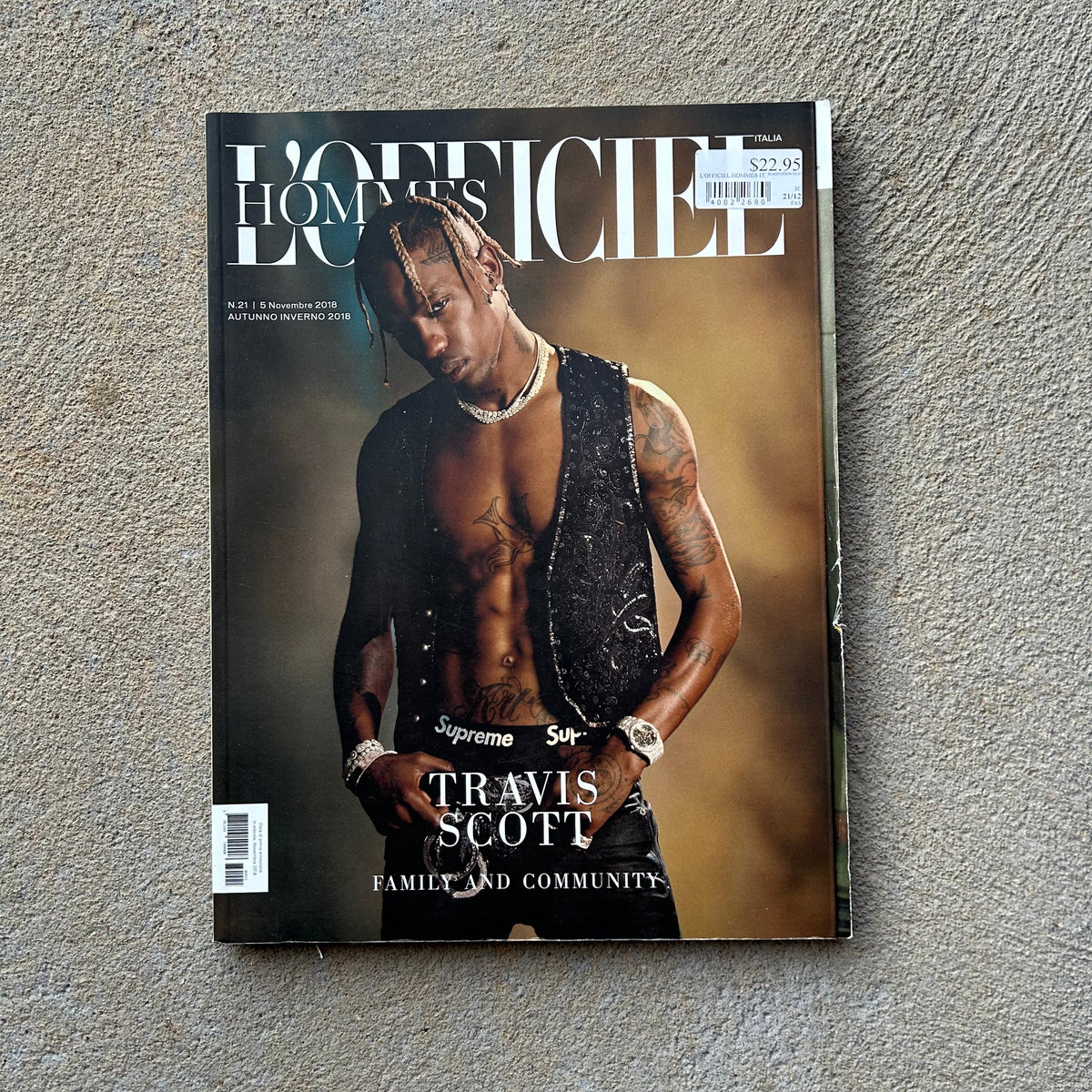 L'officiel Hommes Italia Magazine Travis Scott Cover Issue 21 (2018)