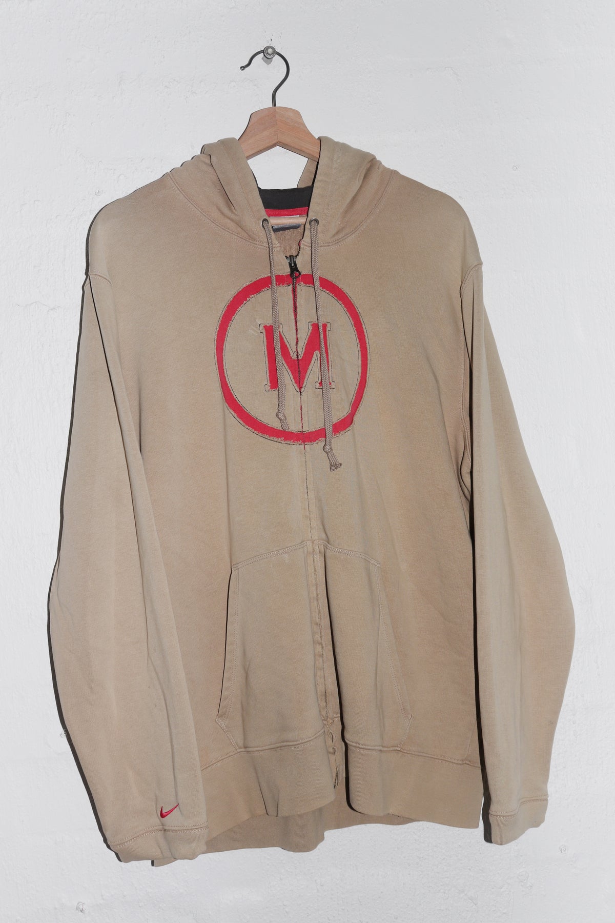 Vintage Nike Mini Swoosh Cotton Hooded Jacket (L-XL)