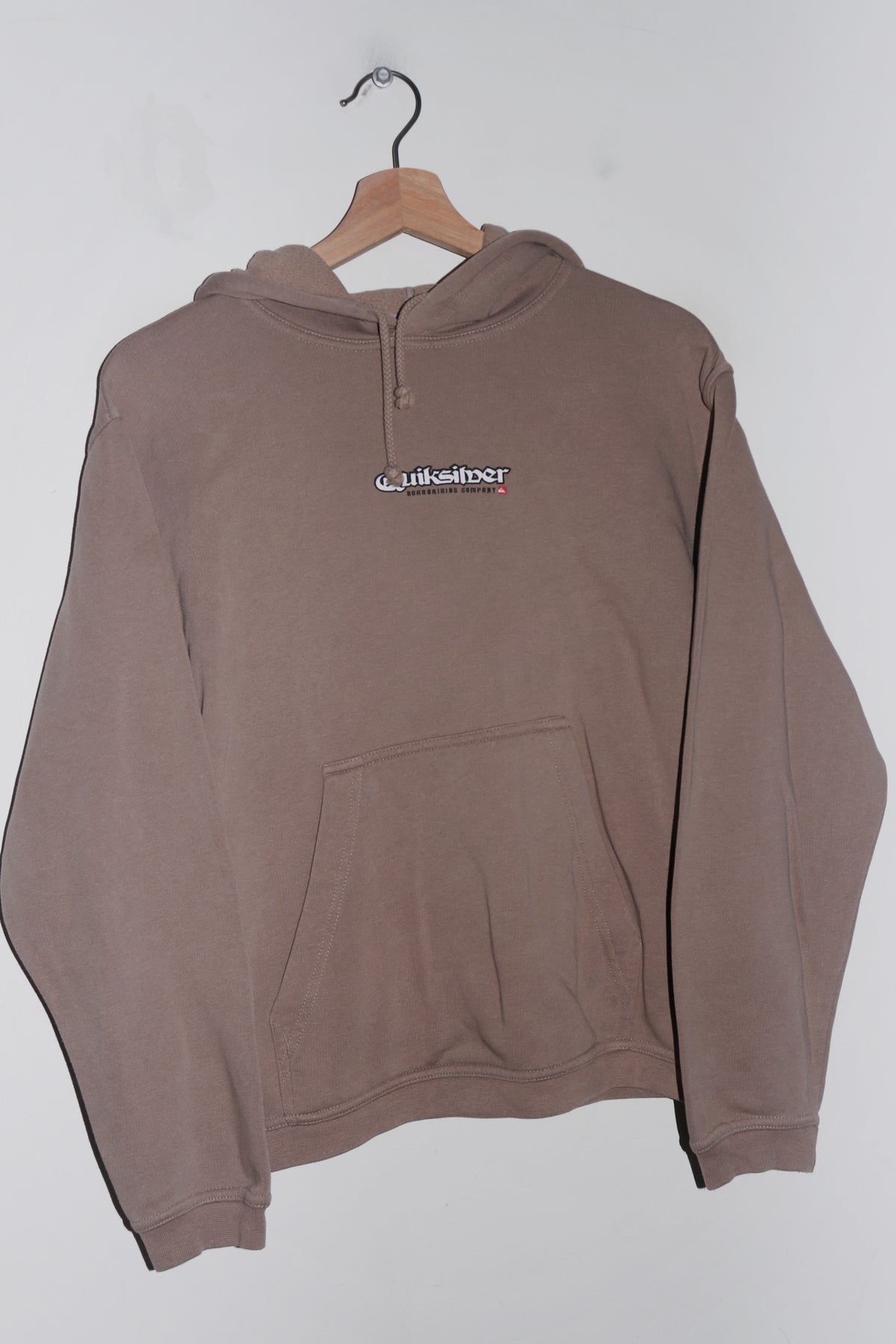 Vintage Quicksilver Surfwear Double Sided Faded Brown Hoodie (S-M/M)