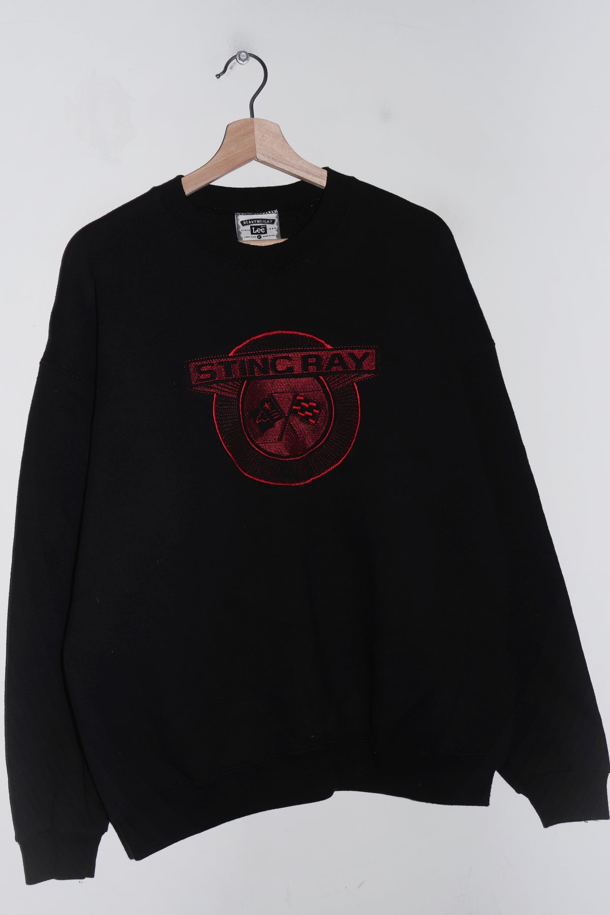 Vintage 90s Stingray Racing Embroidered Graphic Thick Sweatshirt (XL)