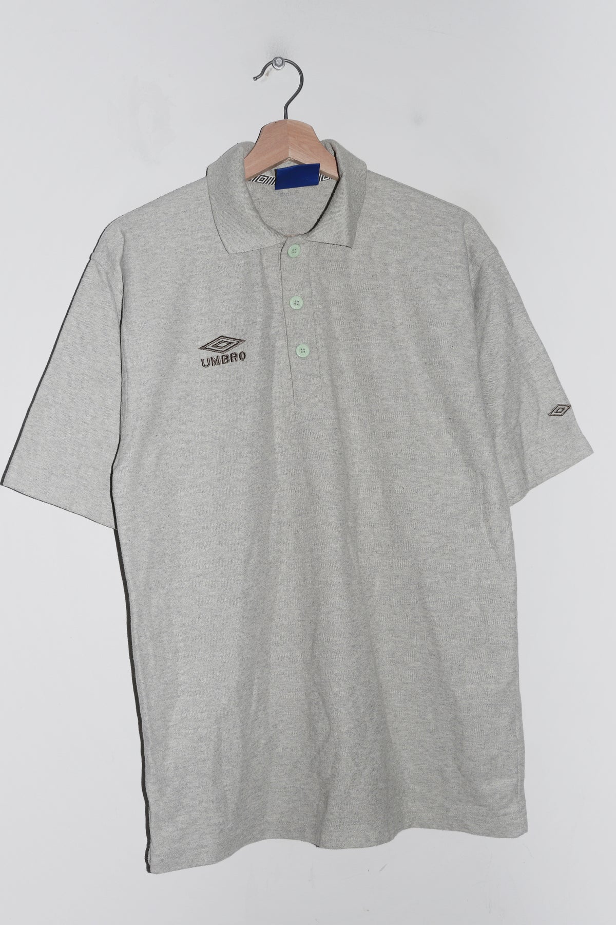 Vintage 90s Umbro Embroidered Logo Thick Cotton Polo (L)