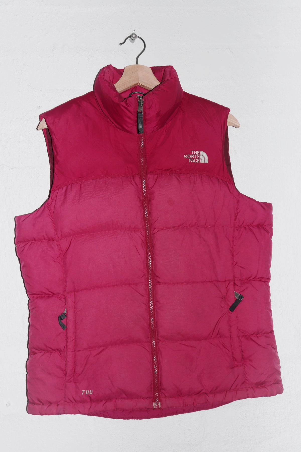 Vintage North Face 700 Series Pink Thick Duck Down Puffer Vest (L)