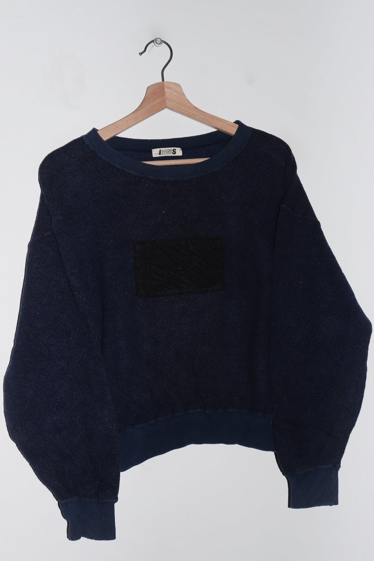 Vintage 80s Archive Issey Miyake Sport Patch Graphic Navy Sweatshirt (Rare)(S/M)