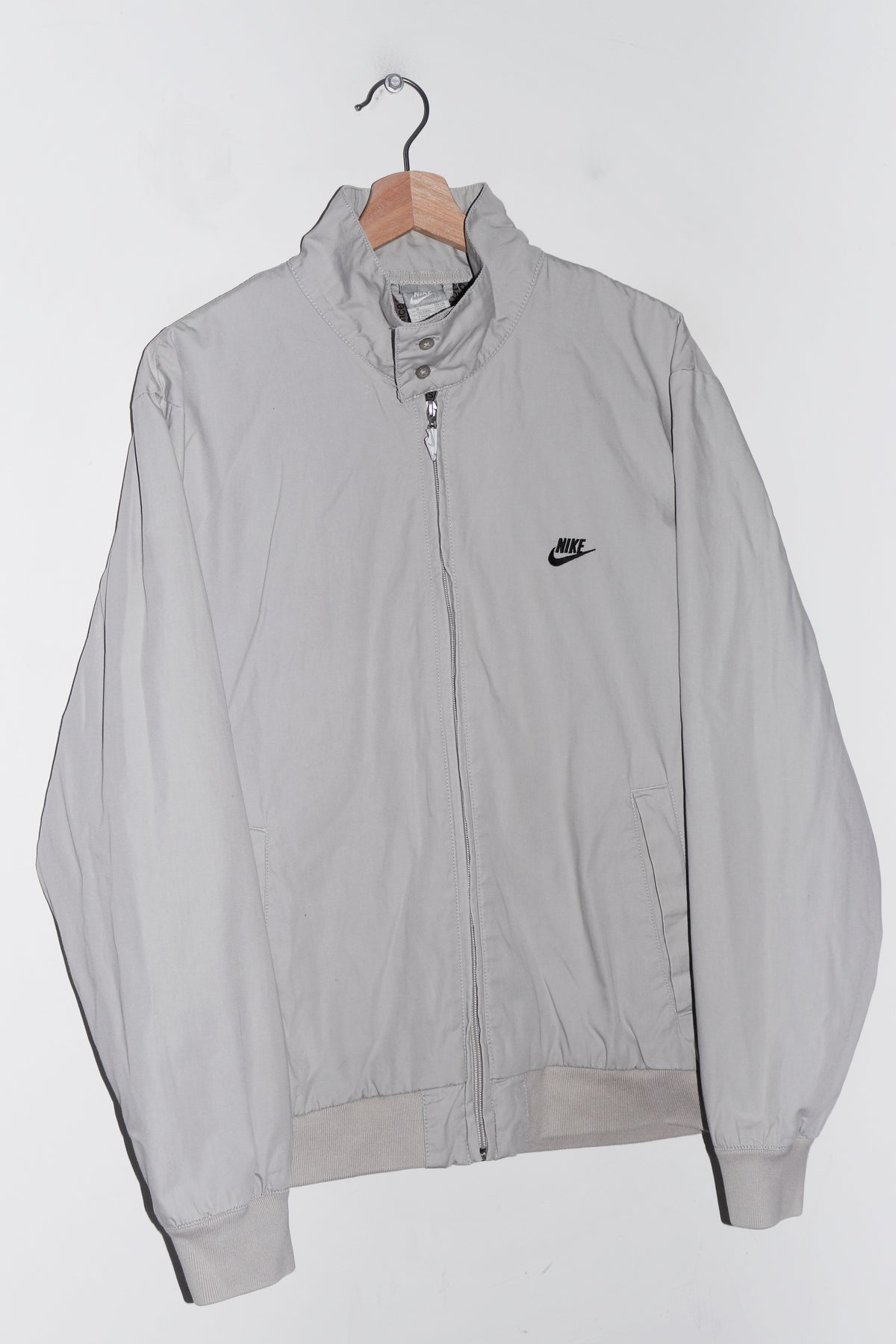 Vintage Nike Embroidered Swoosh Thick Canvas Grey Outerwear Jacket (M-L)