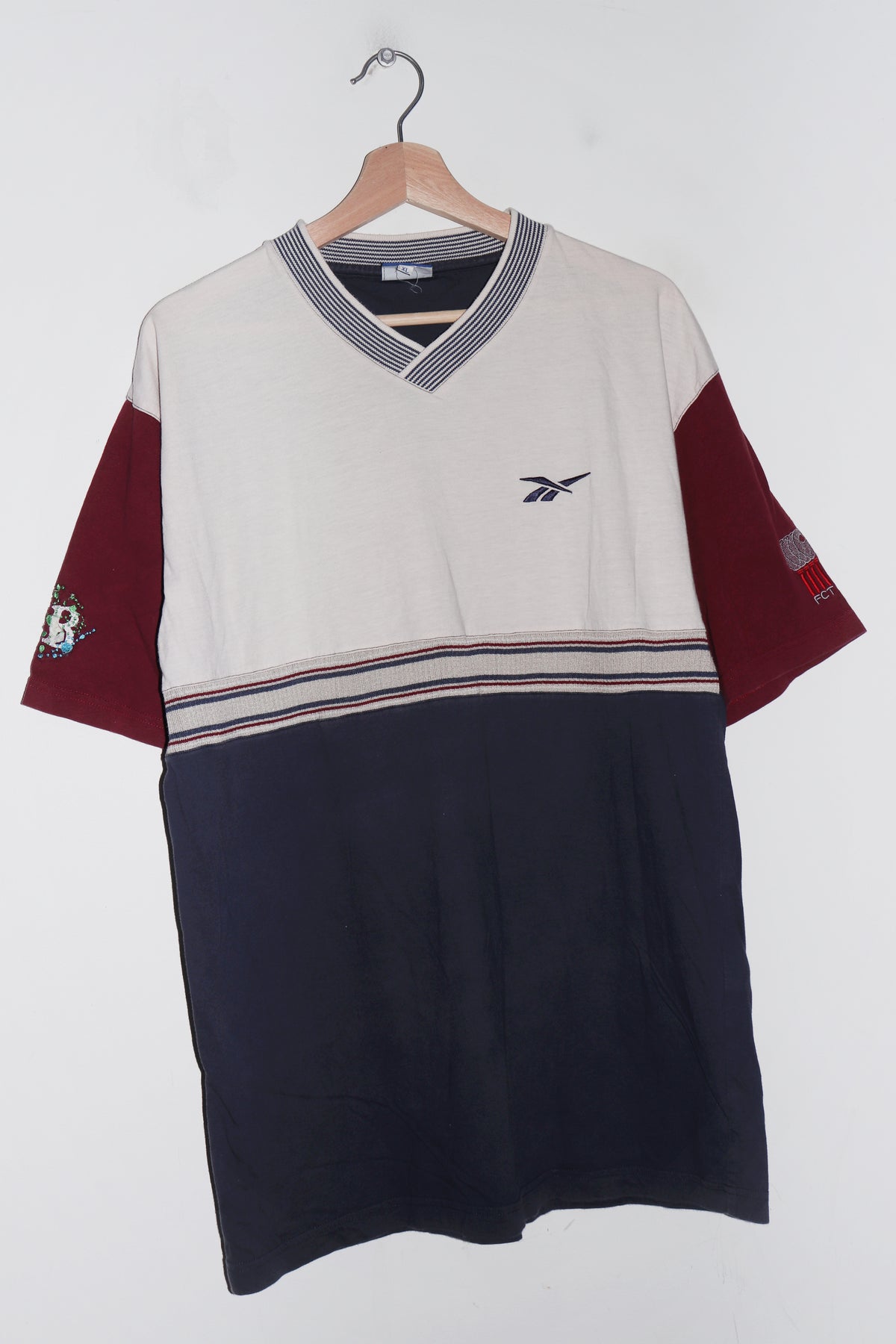 Vintage Reebok Golf Embroidered Logo Colour Block Tee (L)