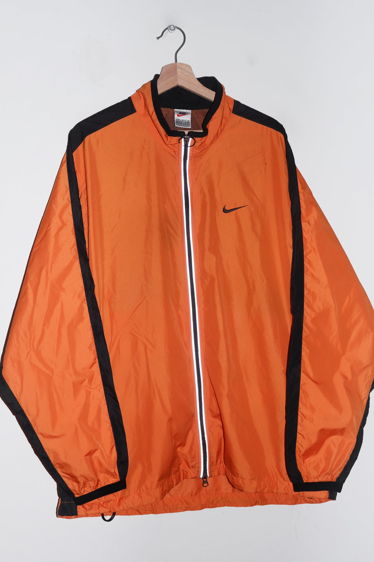 Vintage 90s Nike Embroidered Mini Swoosh High Reflective Orange Track Jacket(XL)