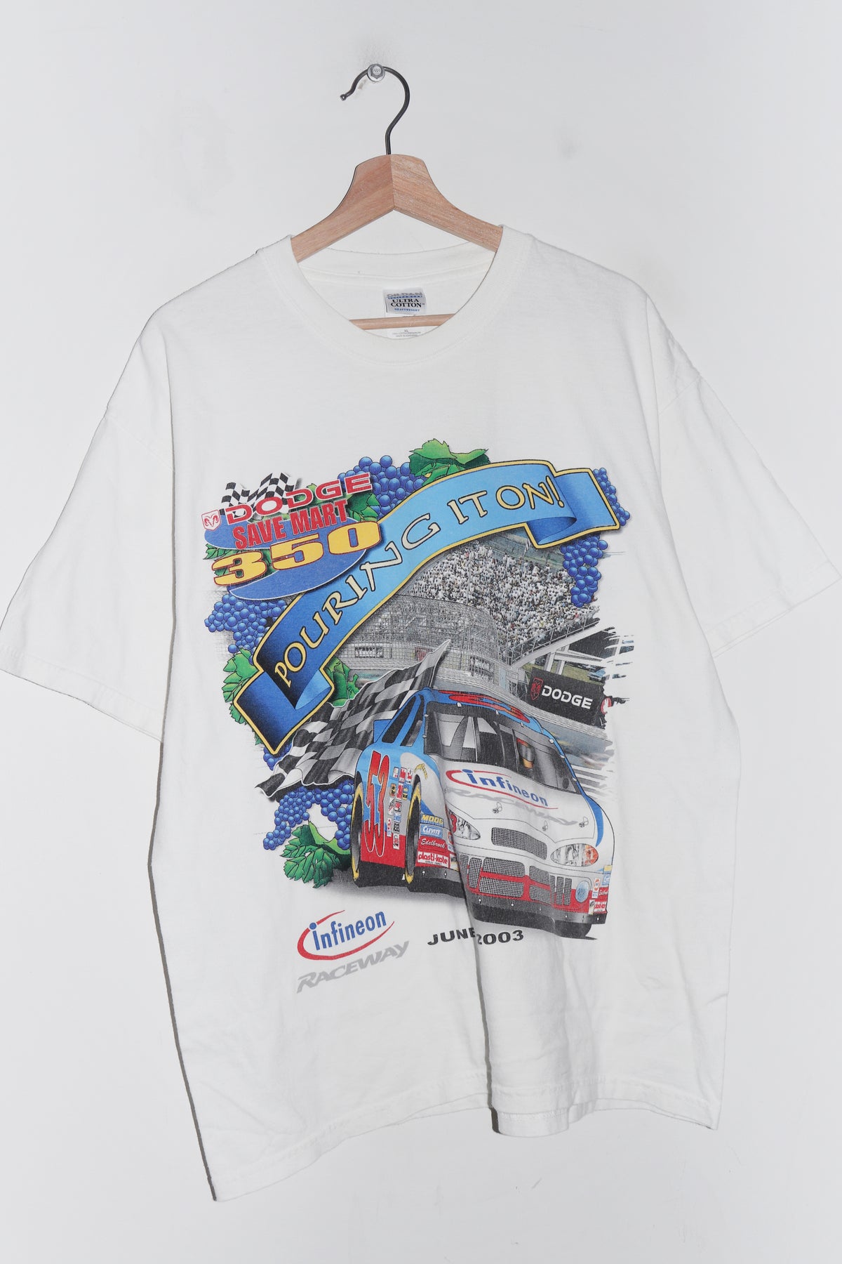Vintage 2003 Dodge Racing Double Sided Graphic Tee (L-XL)