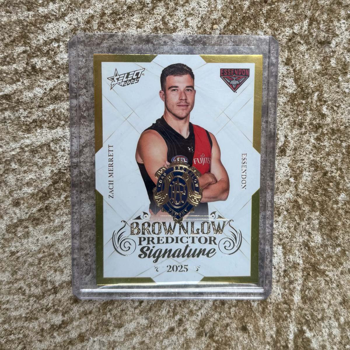 AFL Select 2025 Zach Merrett Brownlow Predictor Signature 081 of 220
