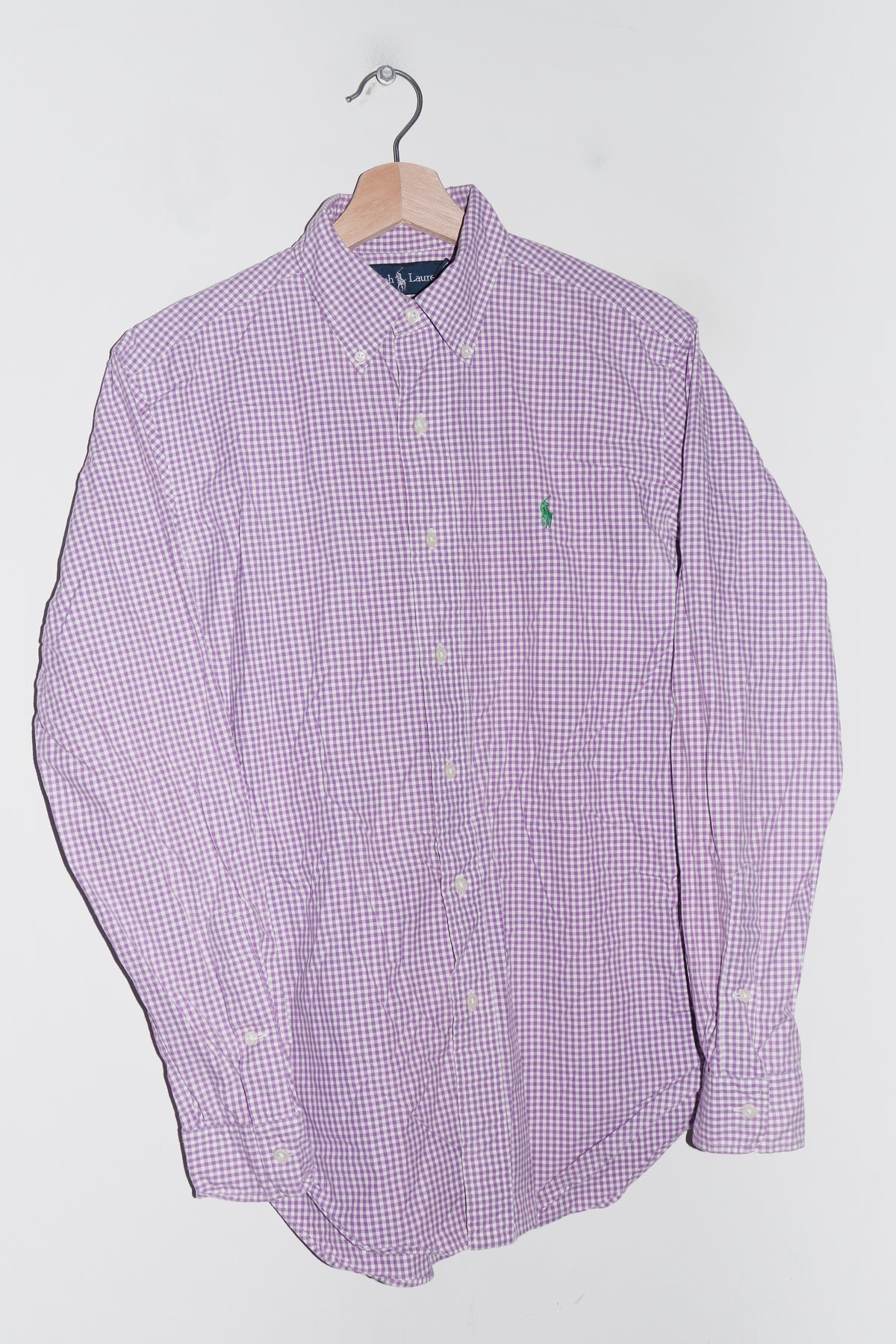 Vintage Polo Ralph Lauren Embroidered Logo Checkered Button Up Shirt (S-M/M)