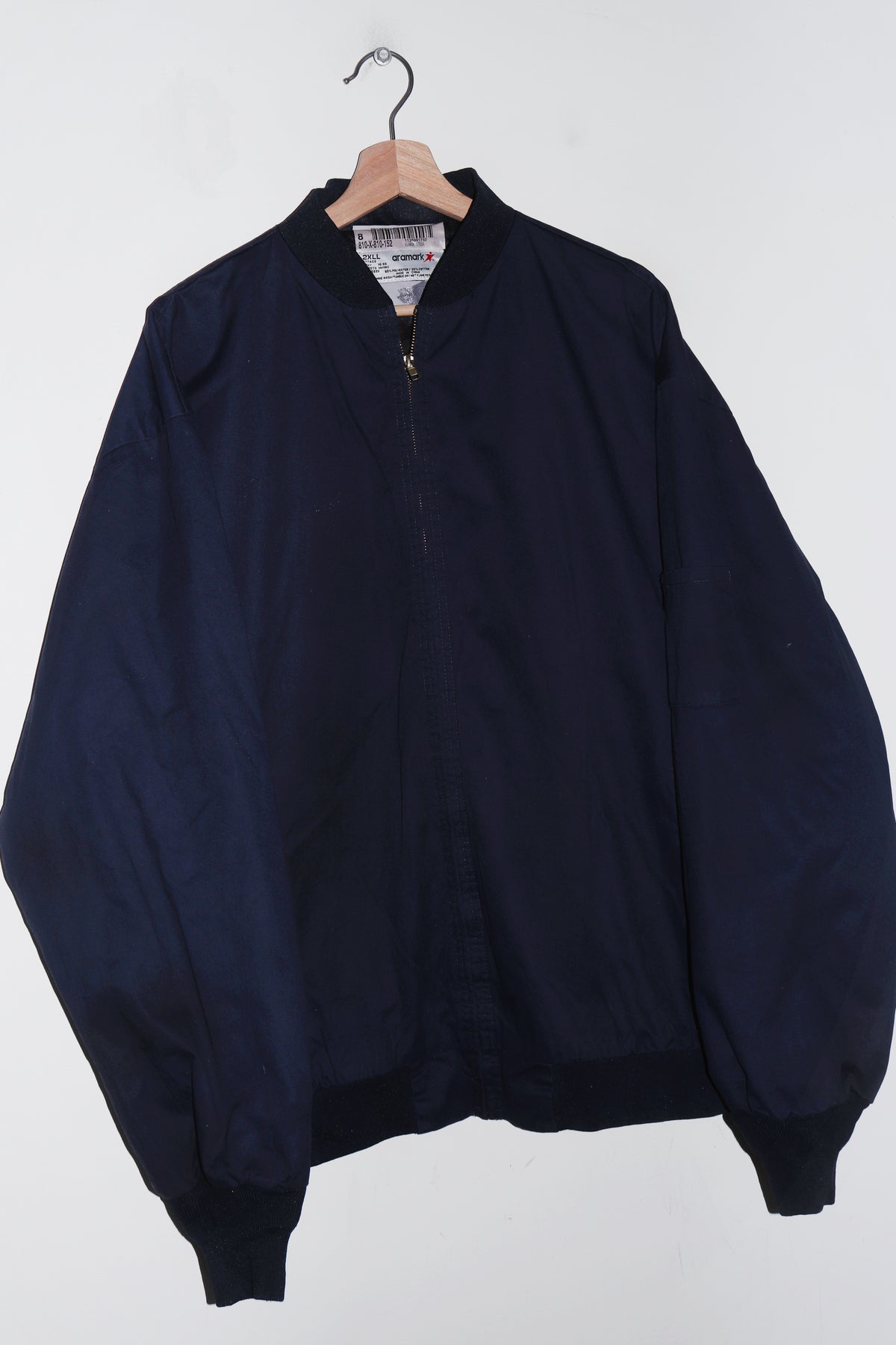Vintage 90s Workwear Navy Thick Lined Canvas Quilted Jacket (XL+)