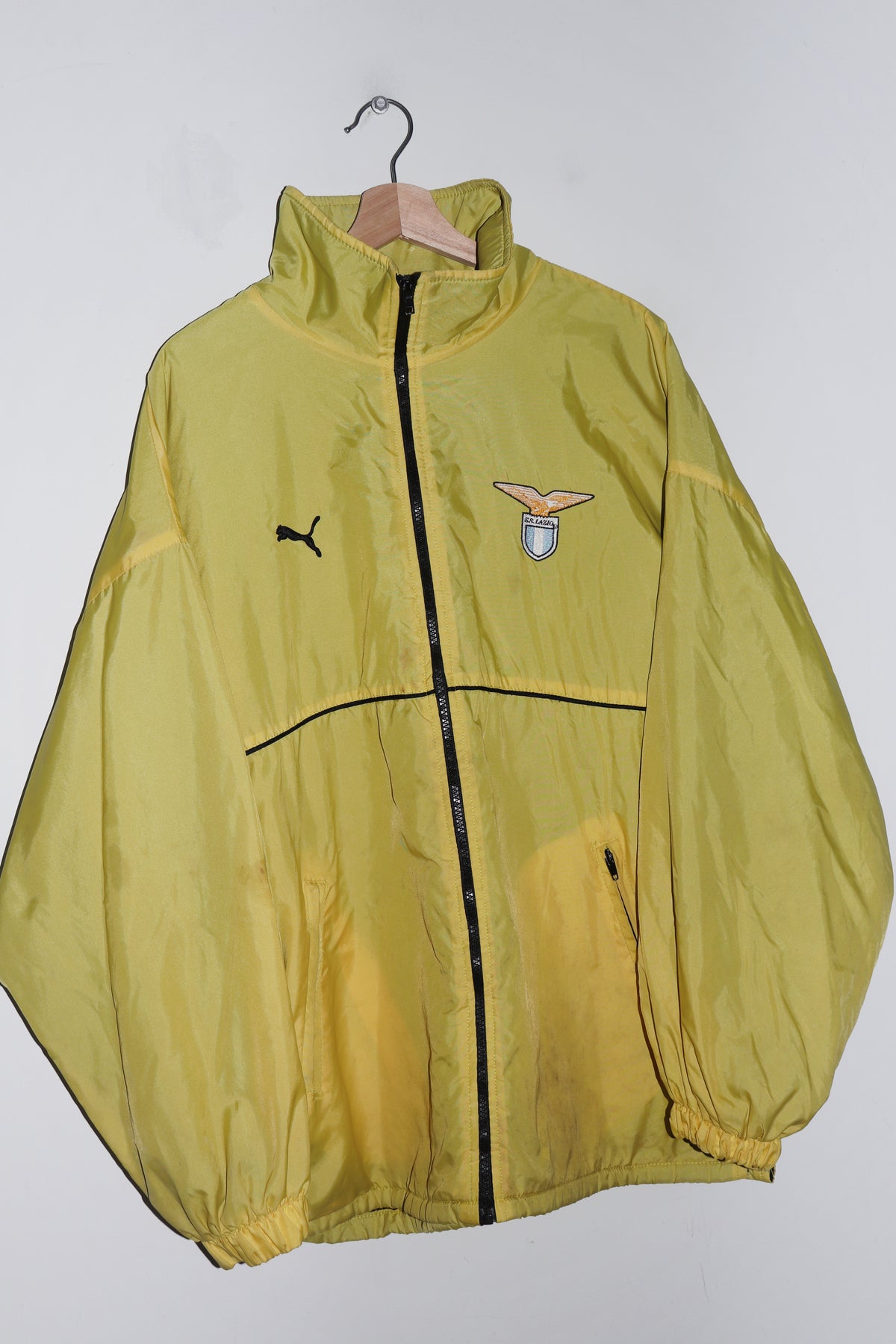 2002-03 Puma Lazio Football Thick Fleece Lined Training Jacket (Rare) (L-XL)