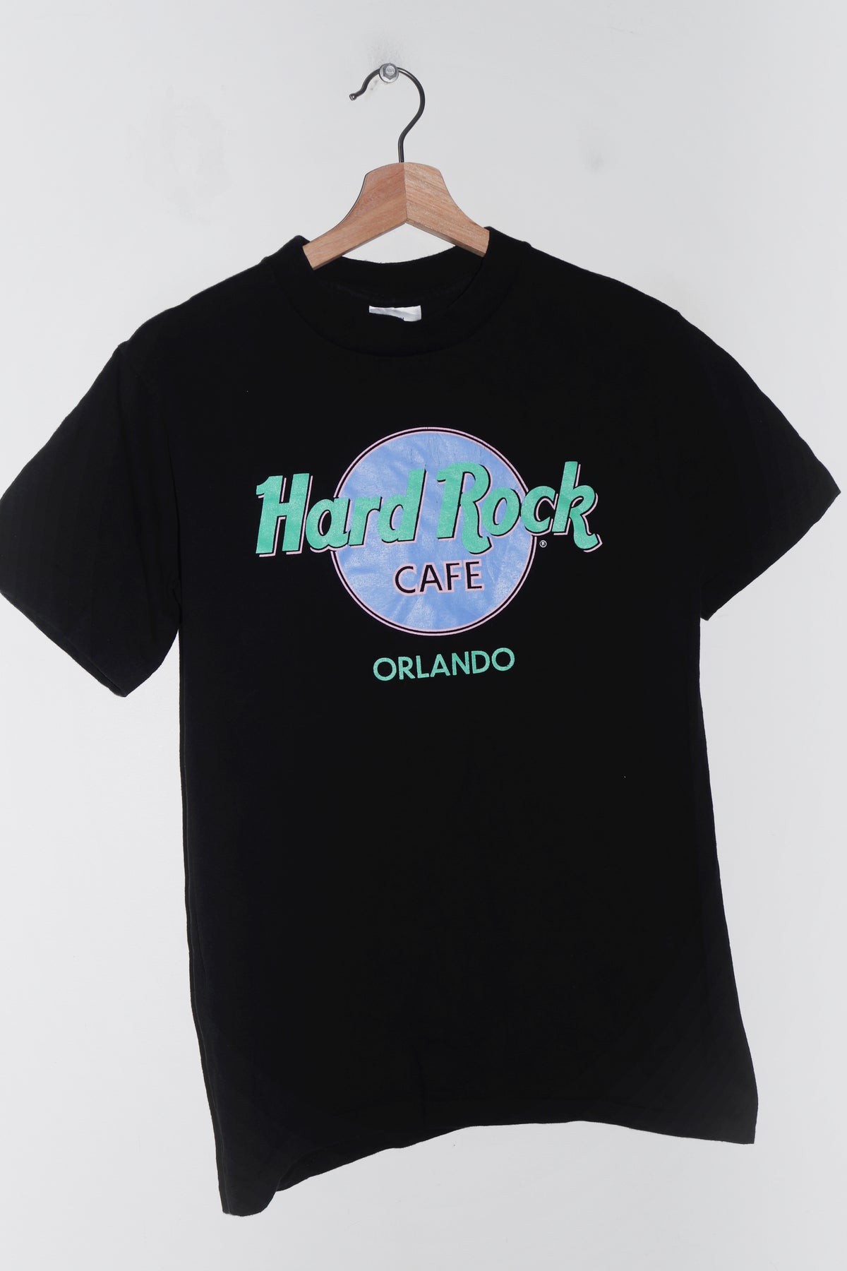 Vintage 90s Hard Rock Cafe Orlando Graphic Black Tee (S/S-M)