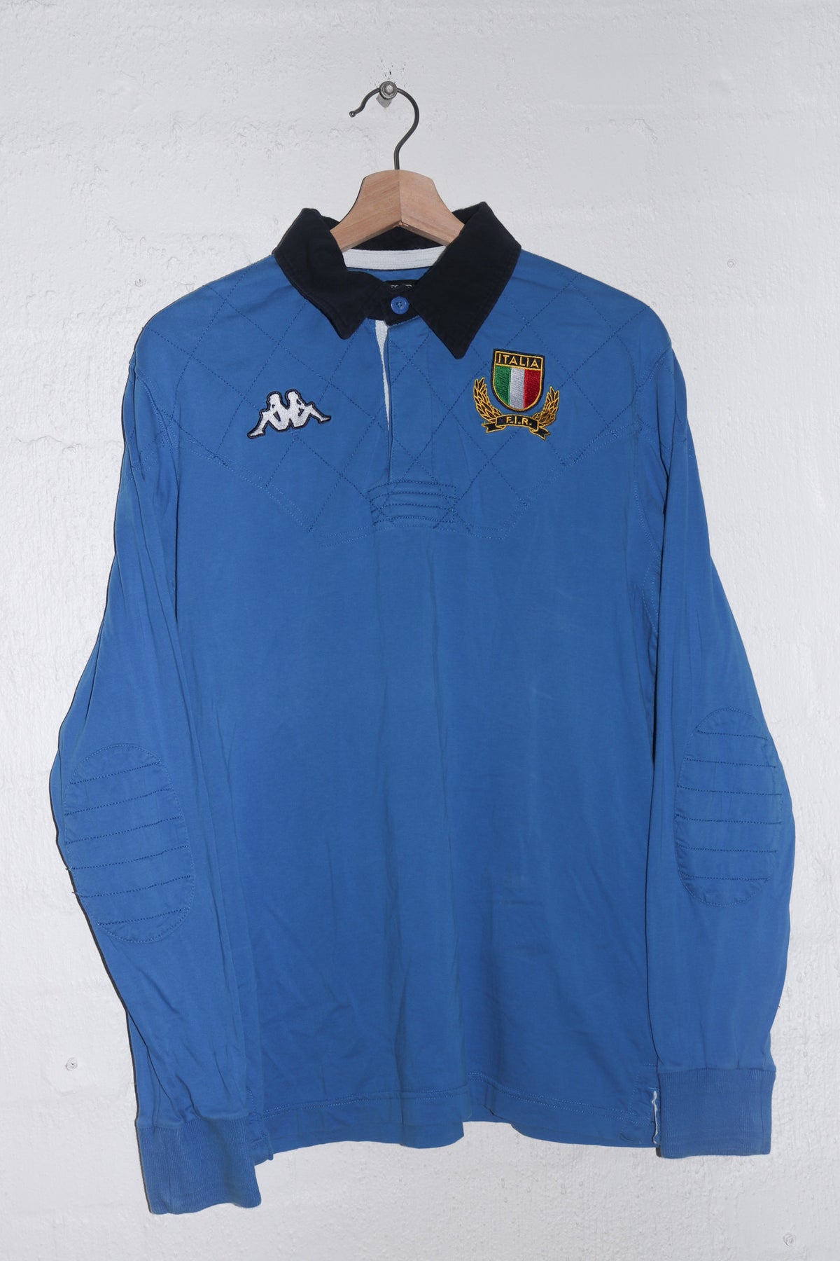 Vintage Kappa Italy Rugby Thick Long Sleeve Jersey (M)