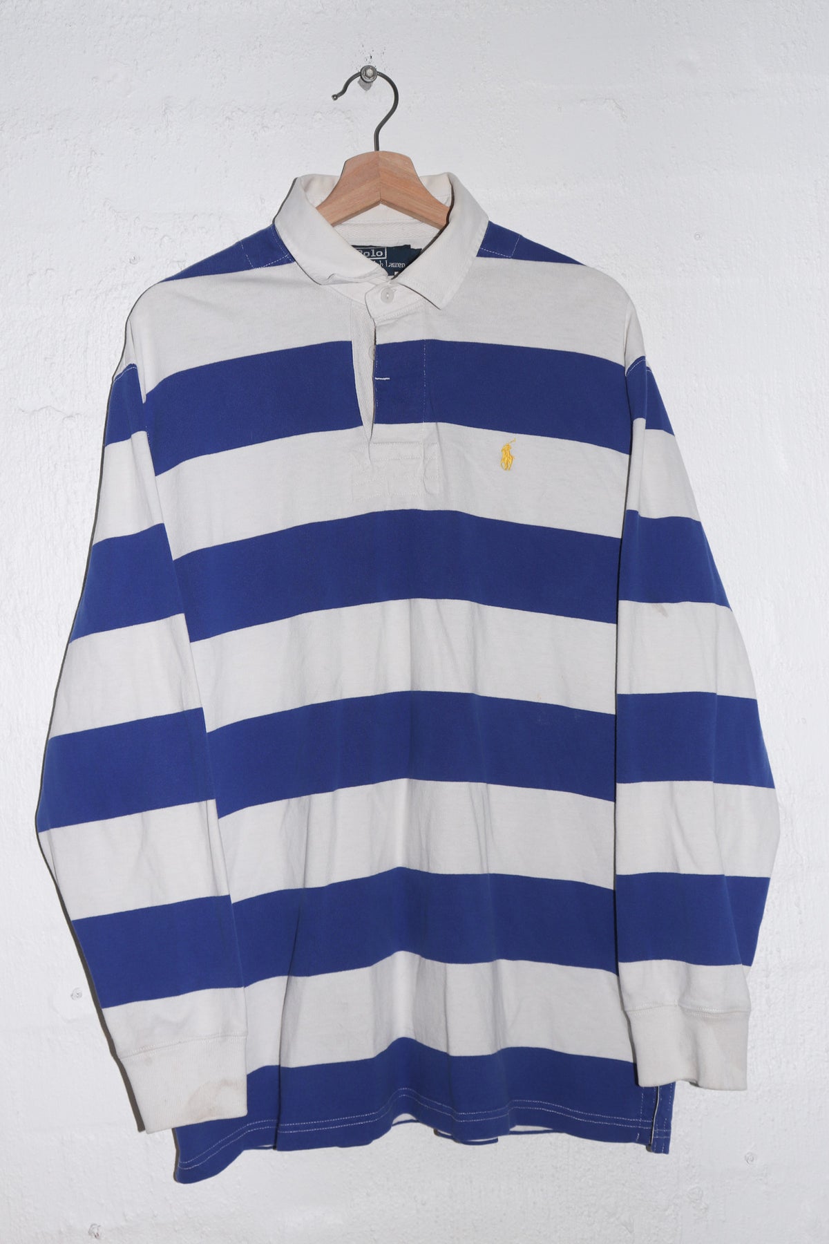 Polo Ralph Lauren Embroidered Logo Thick Long Sleeve Rugby Polo (L)