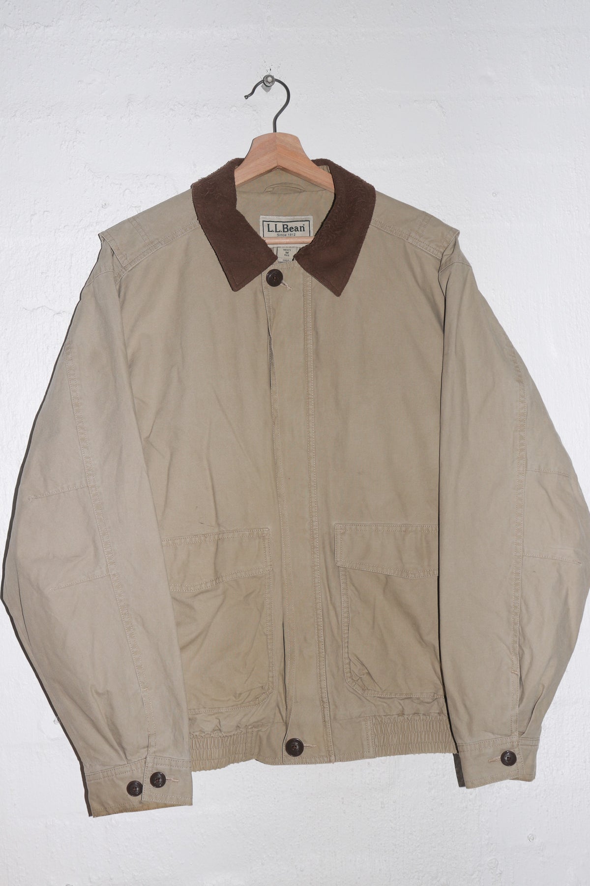 Vintage L.L. Bean Suede Collared Cropped Outerwear Jacket (L)