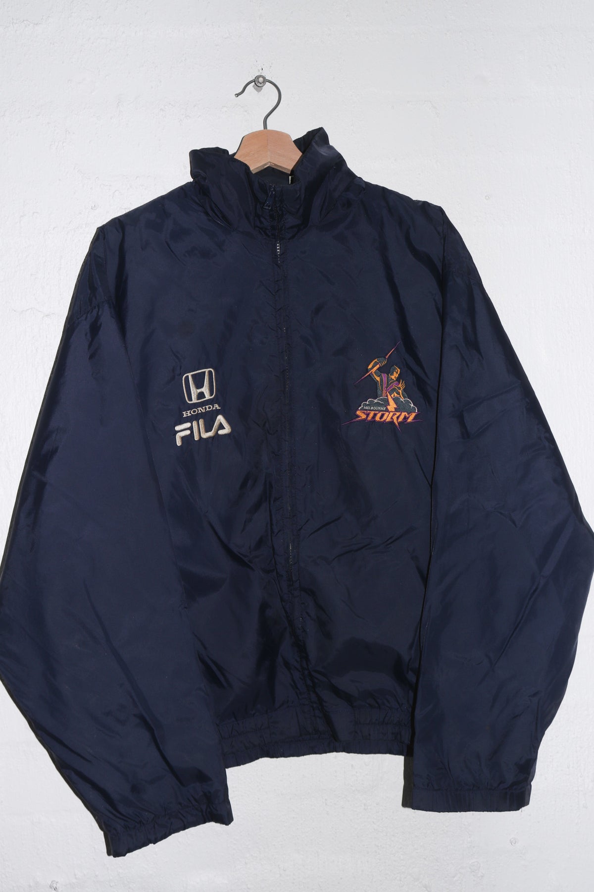 Vintage NRL Fila Melbourne Storms Rugby Training Track Jacket (Rare) (L)