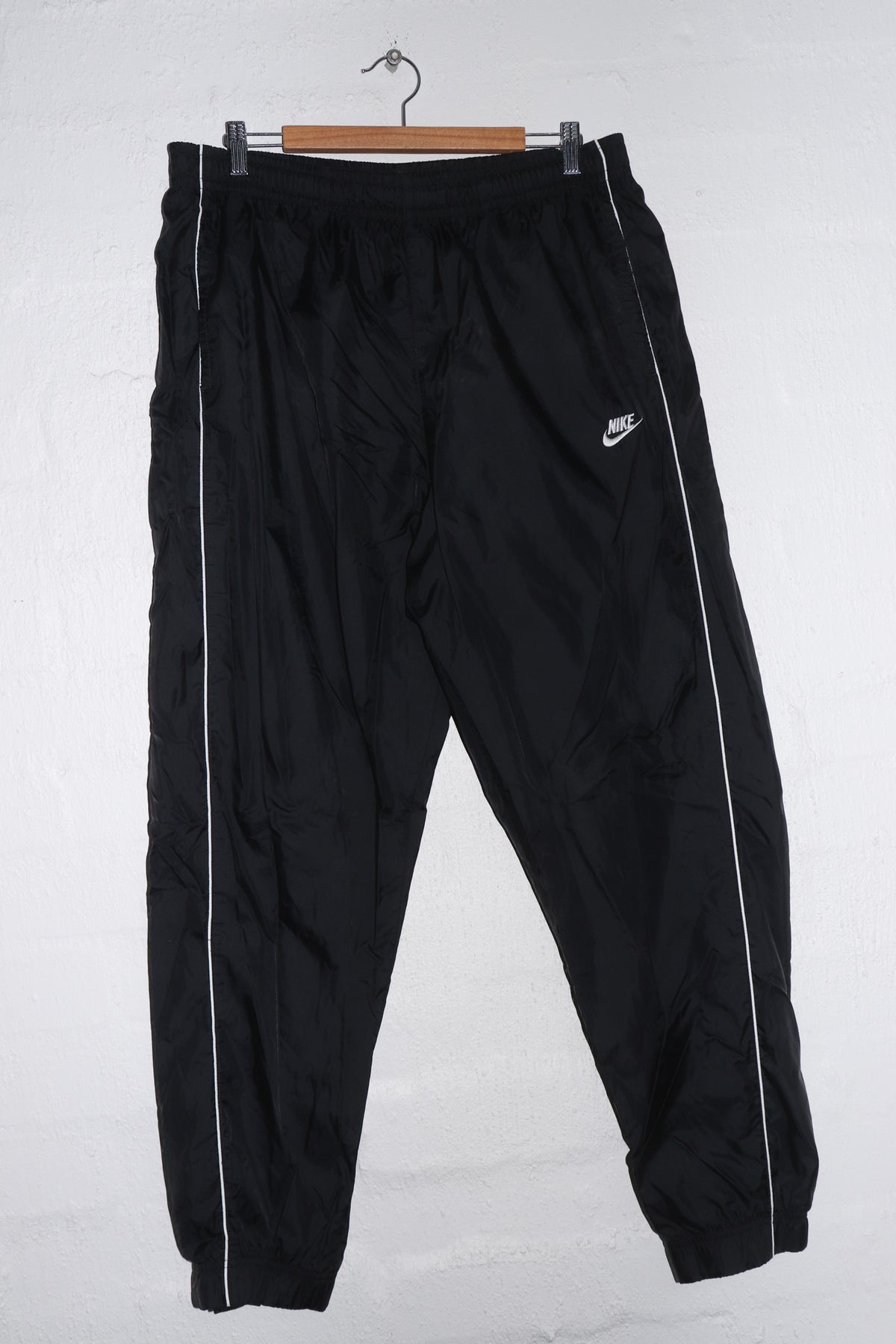Nike Embroidered Swoosh Black Track Pants (36-38)