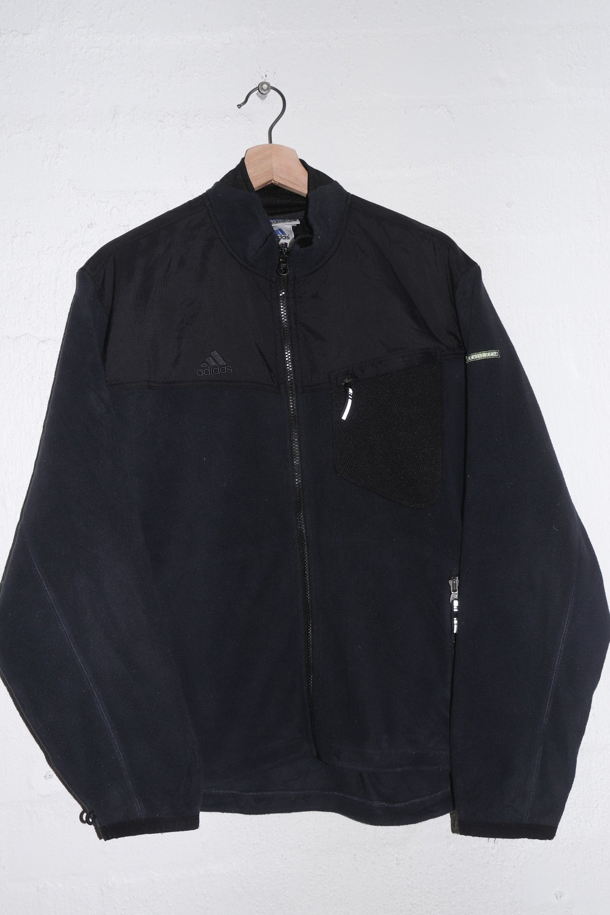 Vintage Adidas Equipment Embroidered Logo Navy Fleece Outerwear Jacket (2000) (M)