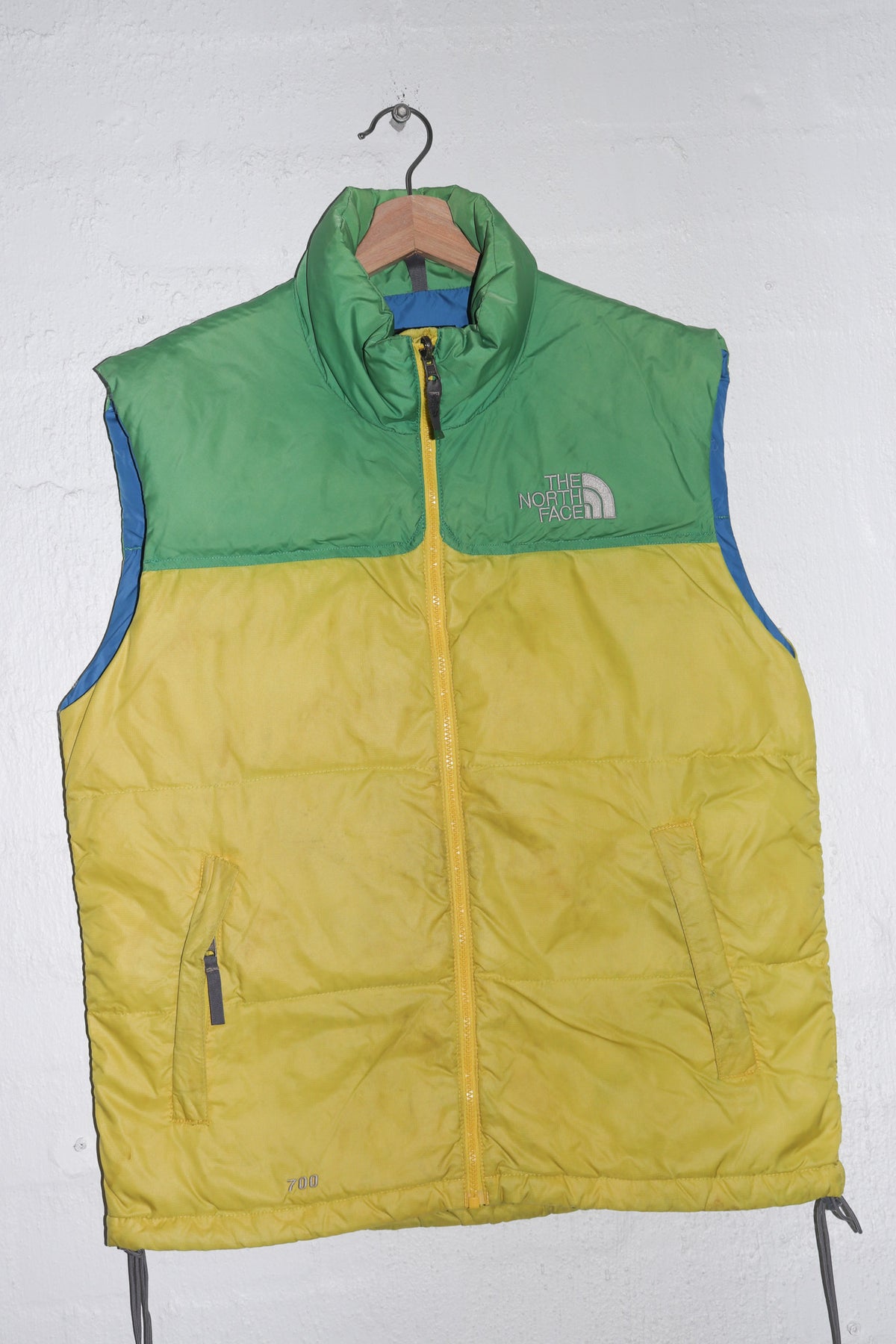 North Face 700 Duck Down Nuptse Two Tone Puffer Vest (L)