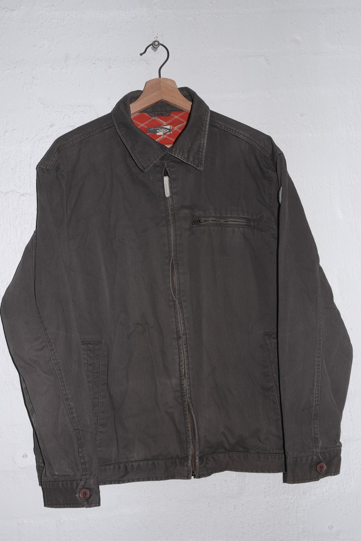 Old School Umbro Logo Thick Canvas Outerwear Jacket (M-L)