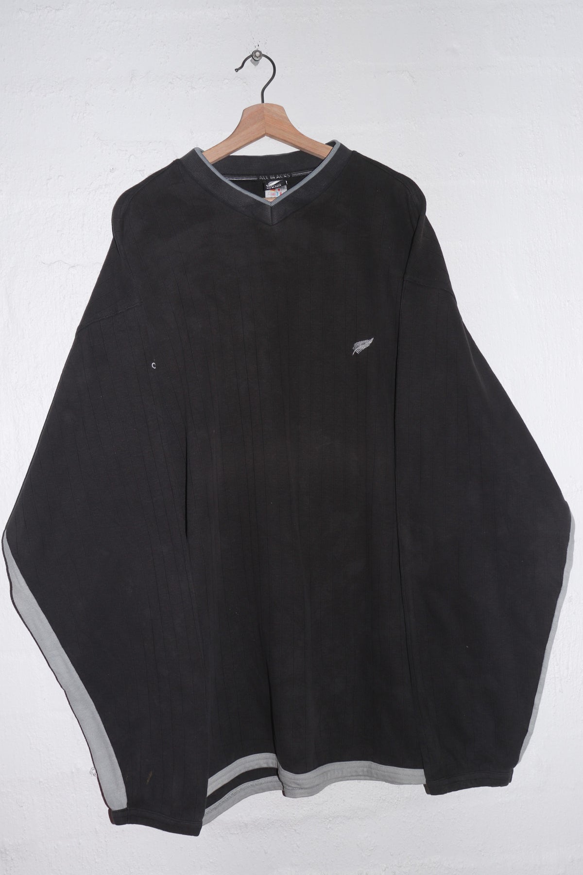 Vintage 2001 Adidas New Zealand All Blacks Thick Ribbed Jumper (XXL)