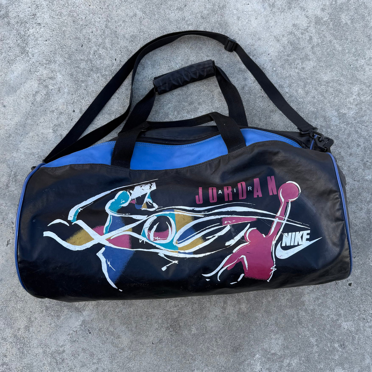 Vintage 90s Nike Air Jordan Graphic Large Duffle Bag (Rare)