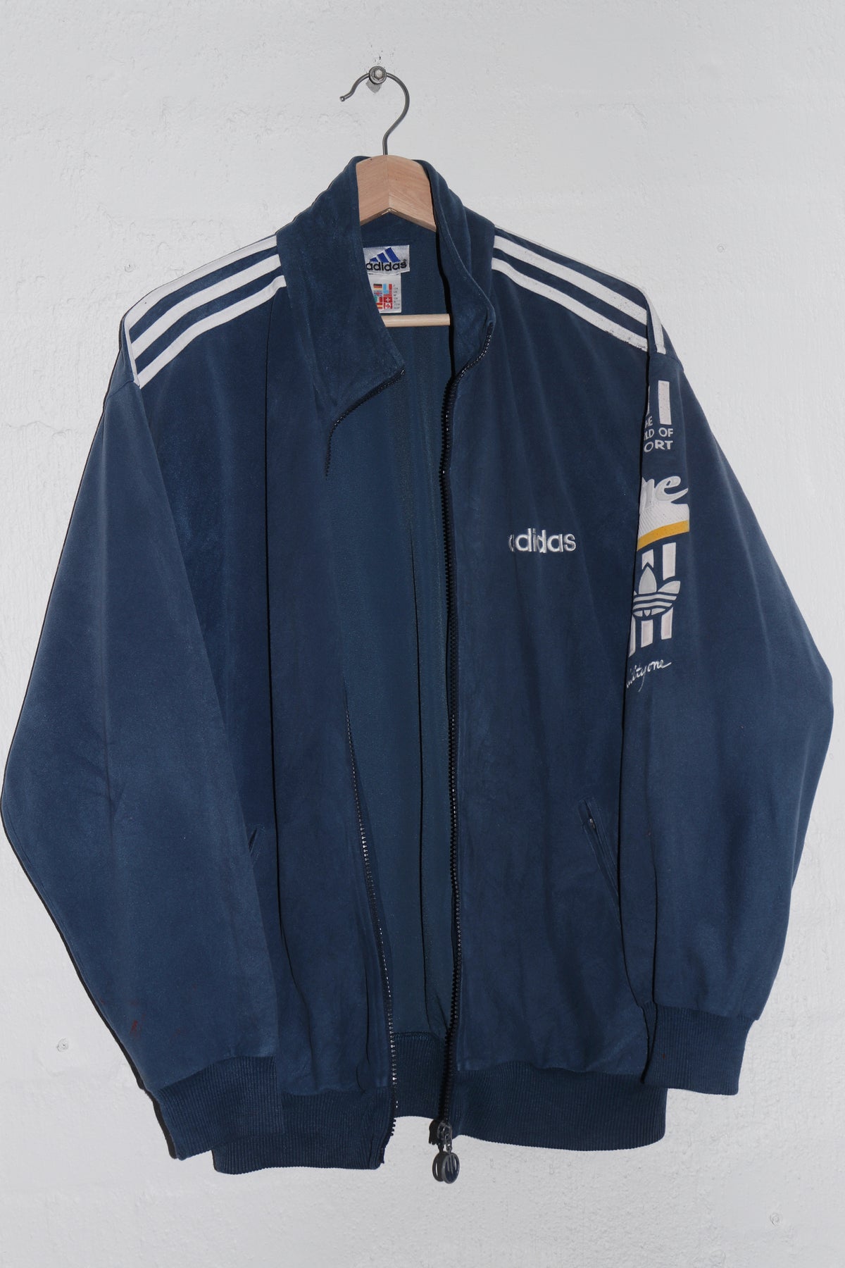 Vintage 90s Adidas Embroidered Logo Soft Track Jacket (M-L)