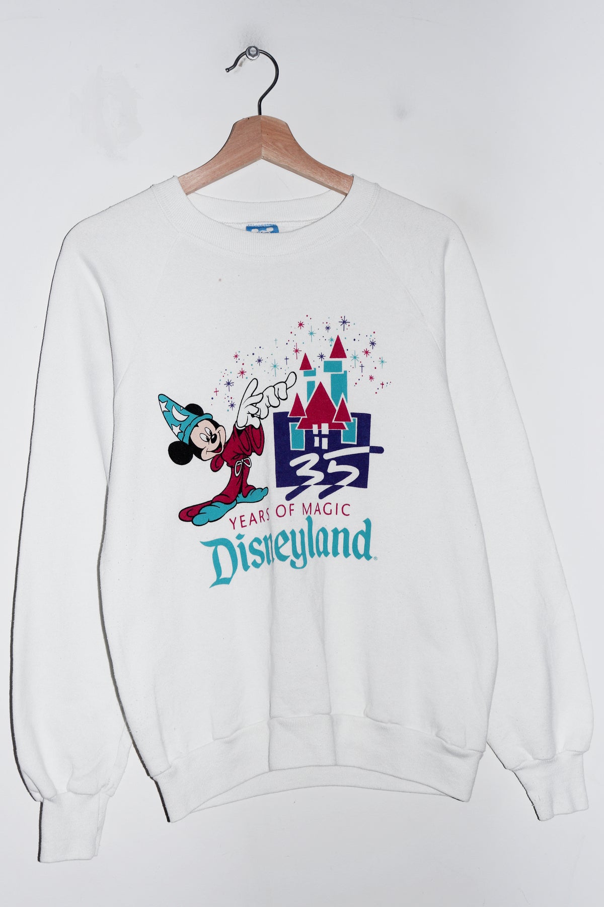 Vintage 80s Disneyland 35th Year Anniversary Graphic Sweatshirt (S-M/M)
