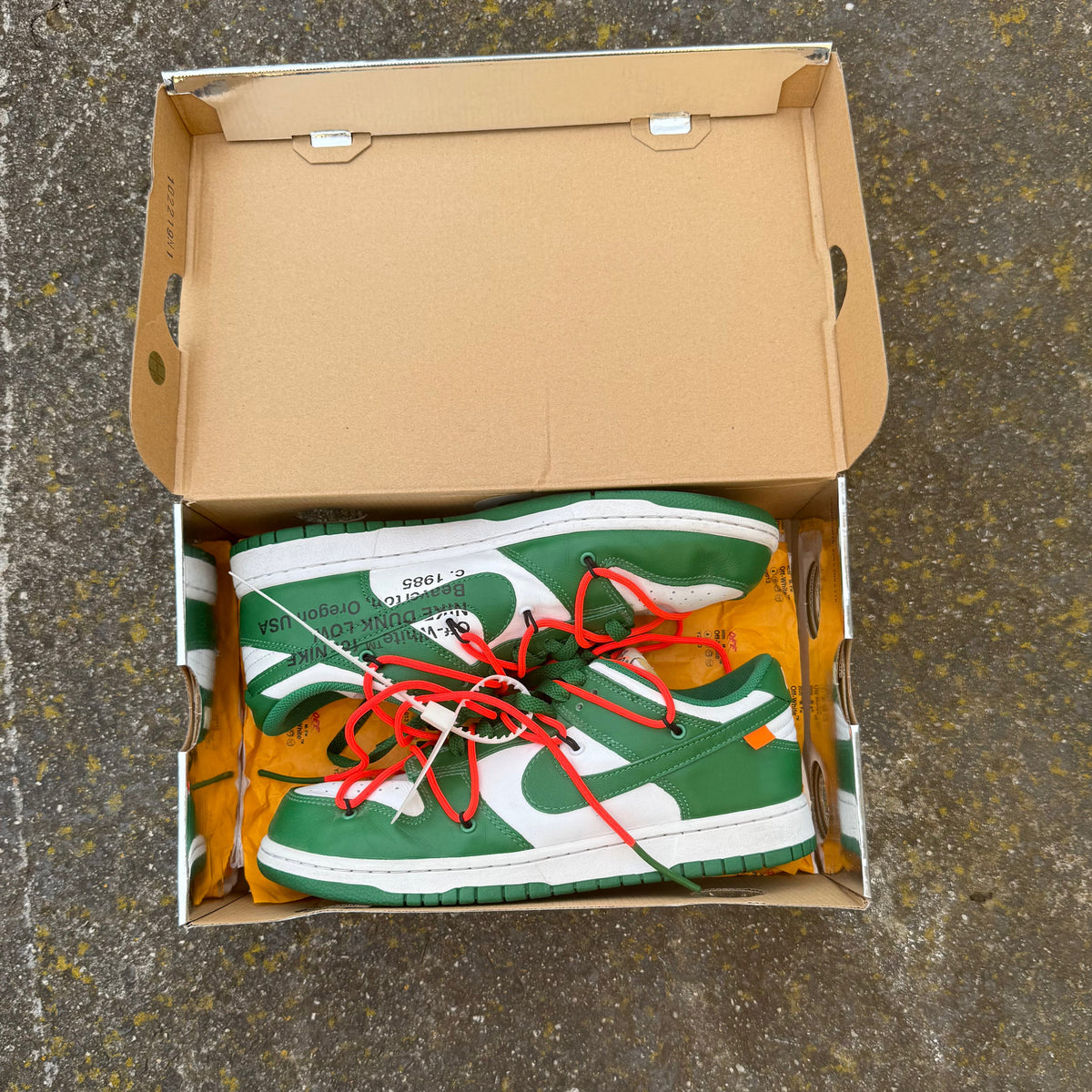 Nike X Off-White Virgil Abloh Green Dunks w/ box (2019) (Rare) (US9)
